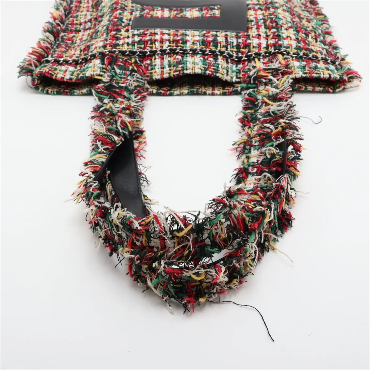 No. 5 Tweed x Leather Tote Bag, Multicolor, Silver Hardware, 23772649, Serial Number 23 — view 5