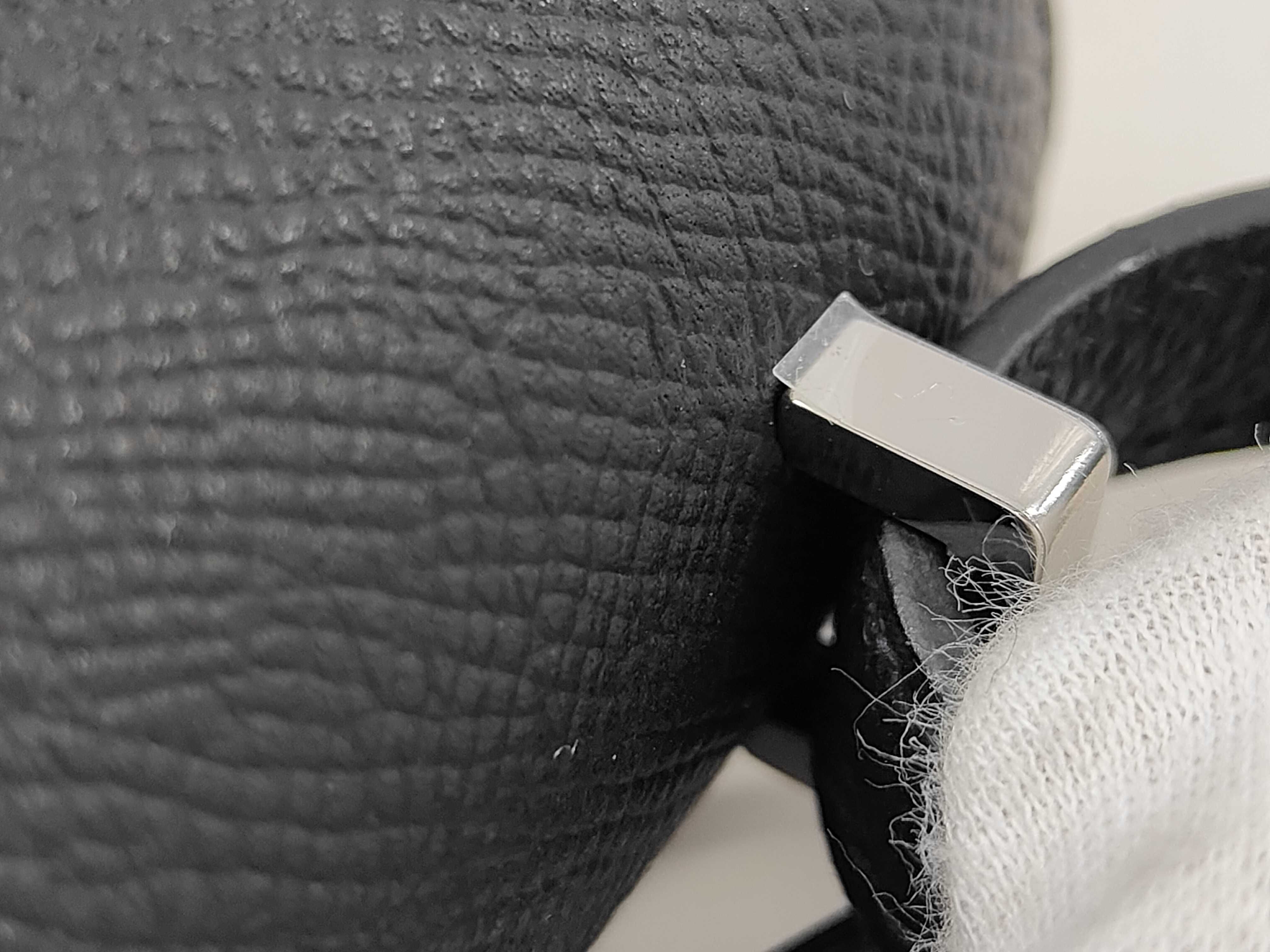 Constance Mini Epsom Black Shoulder Bag with Silver Hardware (G Stamp) — view 4