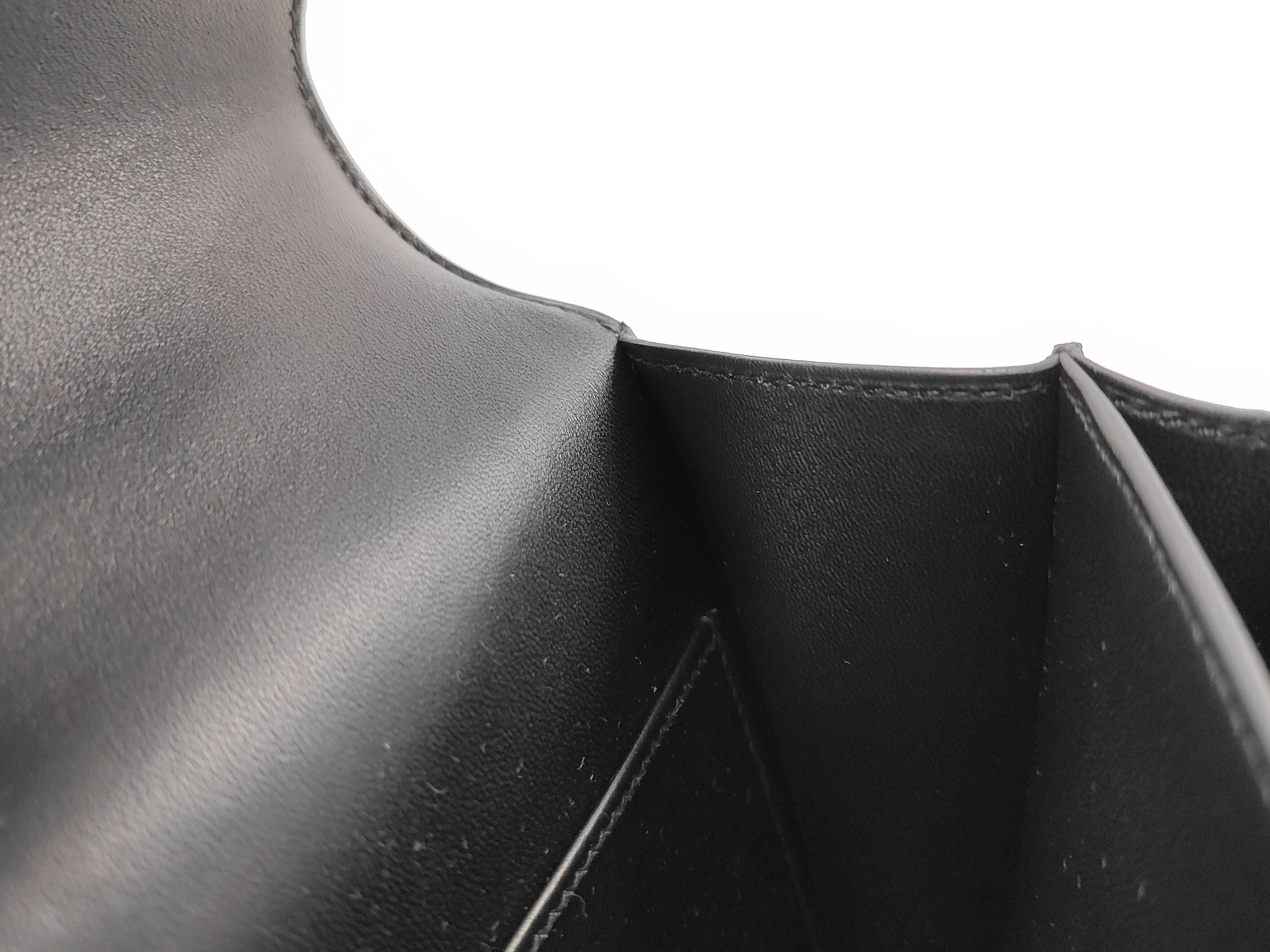 Constance Mini Epsom Black Shoulder Bag with Silver Hardware (G Stamp) — view 9