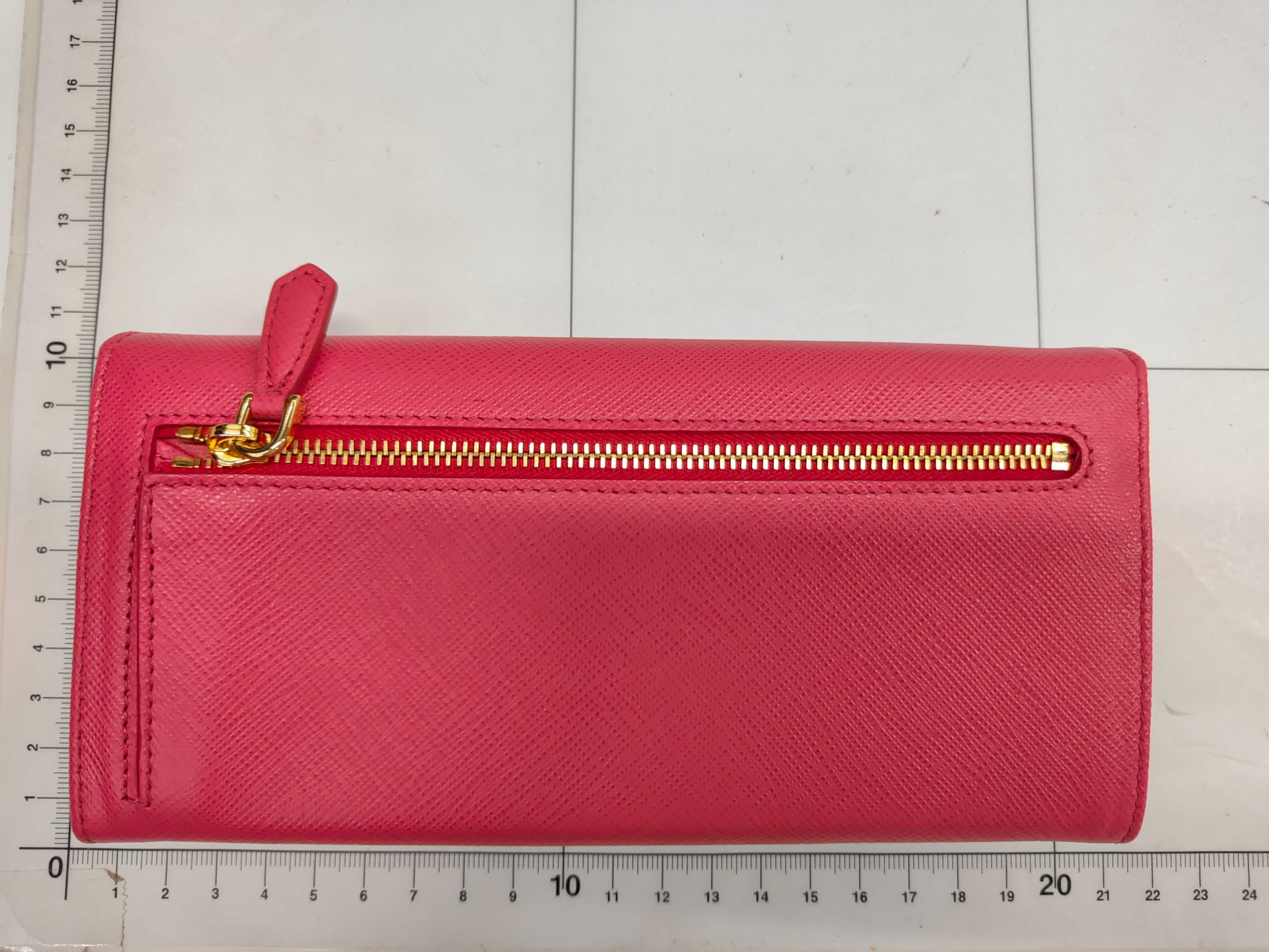 Saffiano Leather Long Wallet Pink — view 2