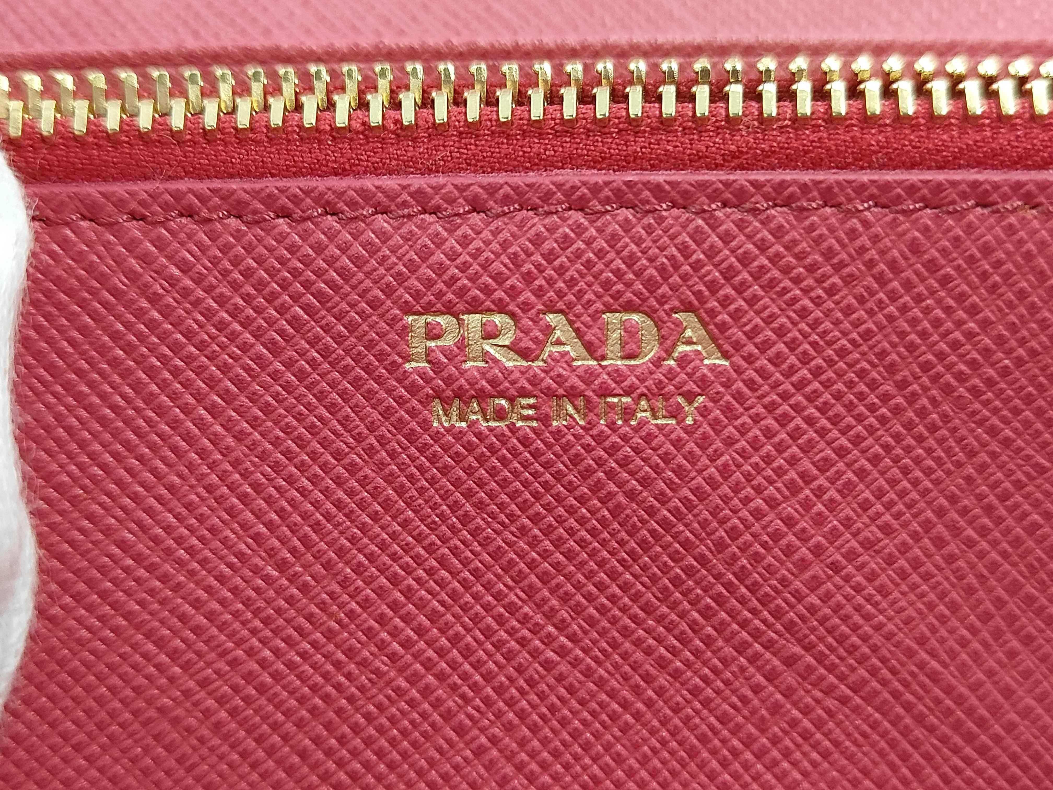 Saffiano Leather Long Wallet Pink — view 12