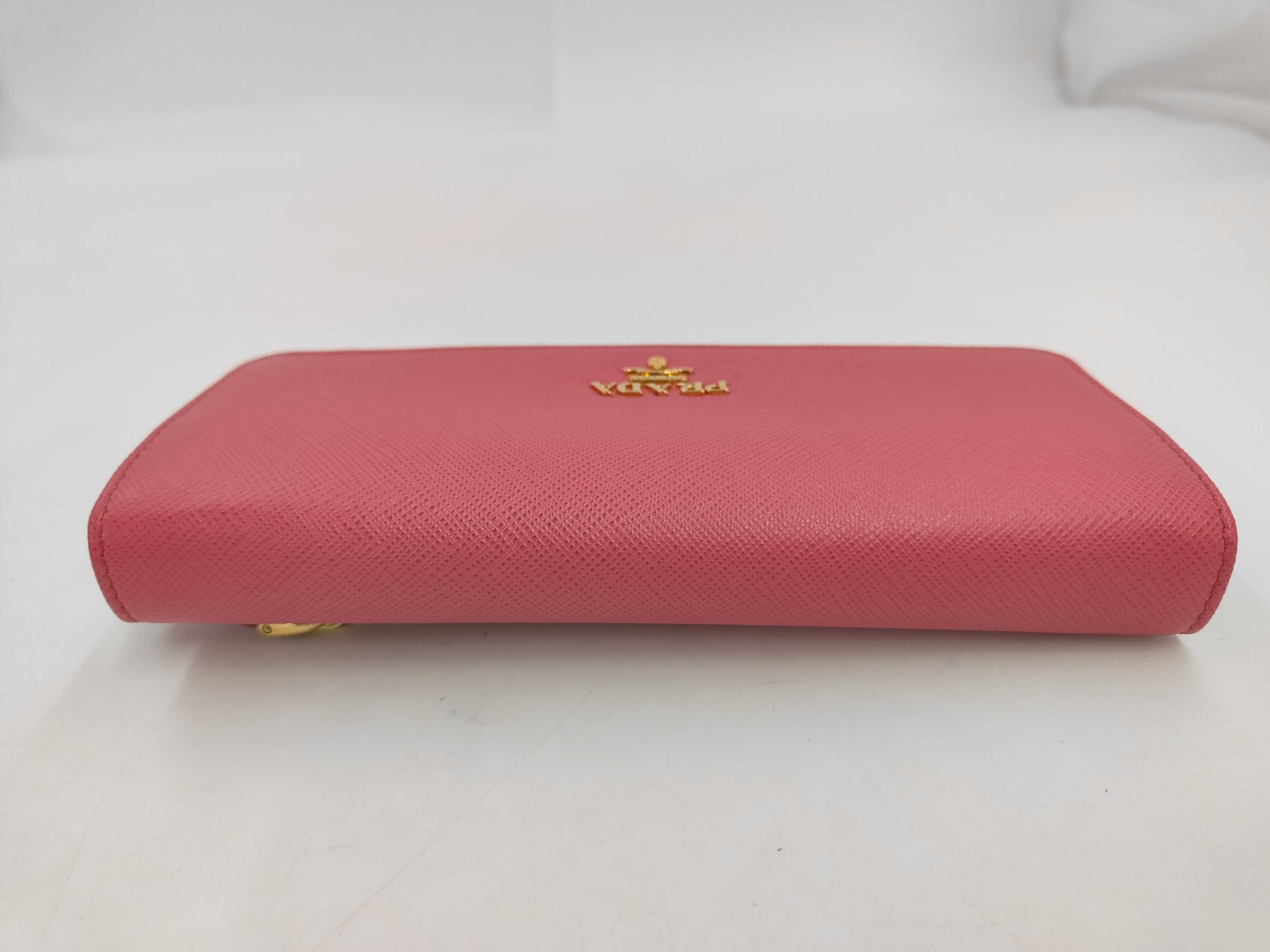 Saffiano Leather Long Wallet Pink — view 5