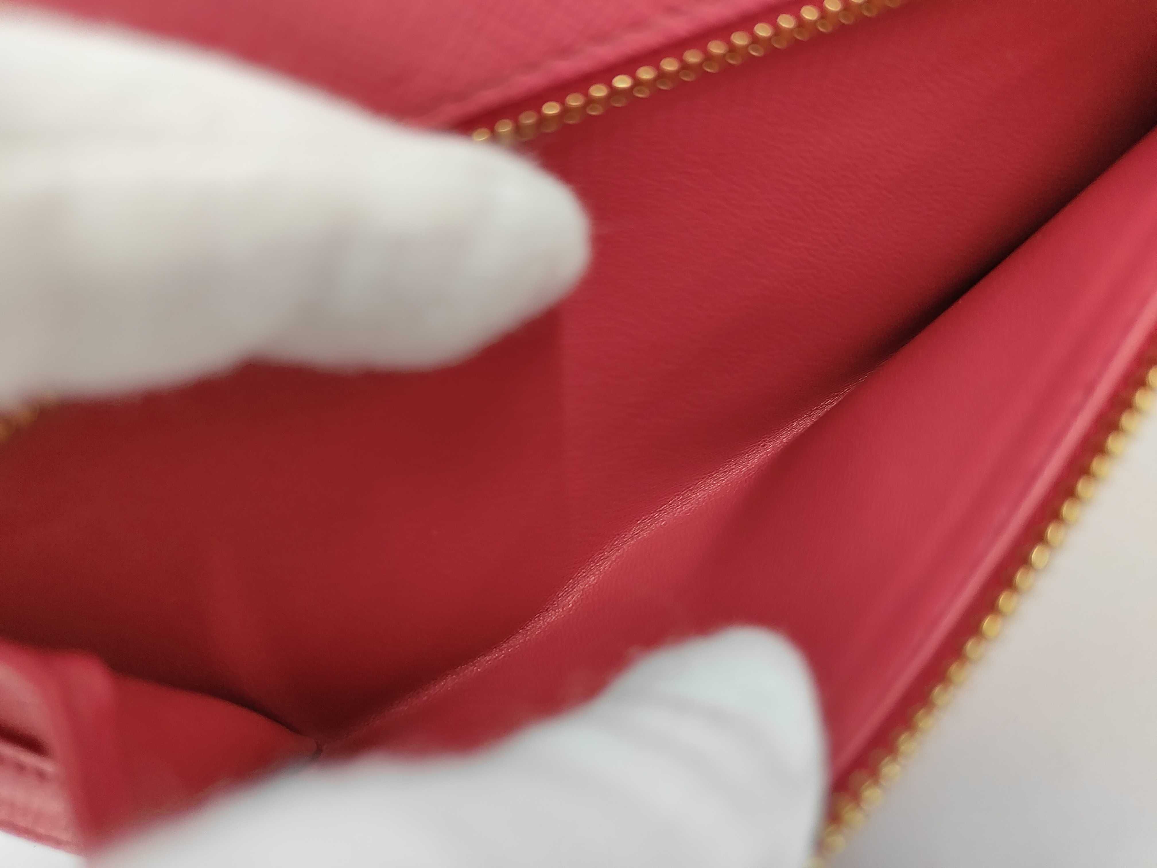 Saffiano Leather Long Wallet Pink — view 8