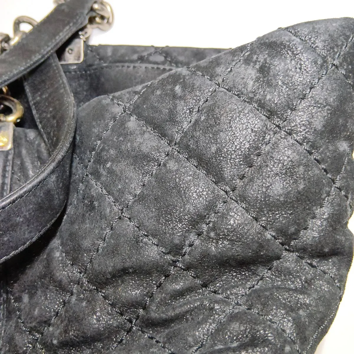 Boy Chanel Leather Chain Tote Bag, Black with Gunmetal Hardware, 18489340, Serial Number 18-series, Guarantee Card (Deformed) — view 14