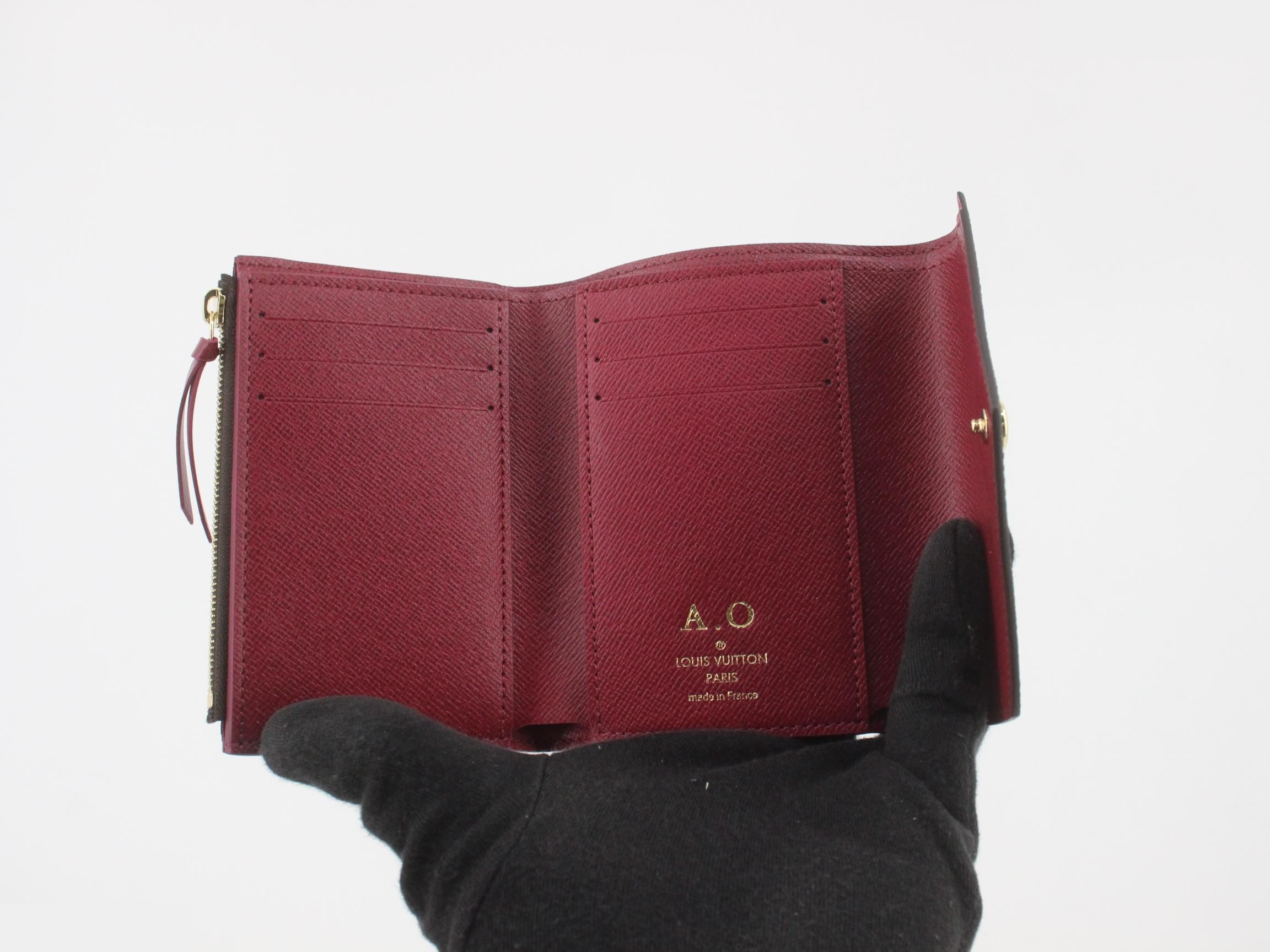 Portefeuille Victorine Fuchsia Monogram — view 4