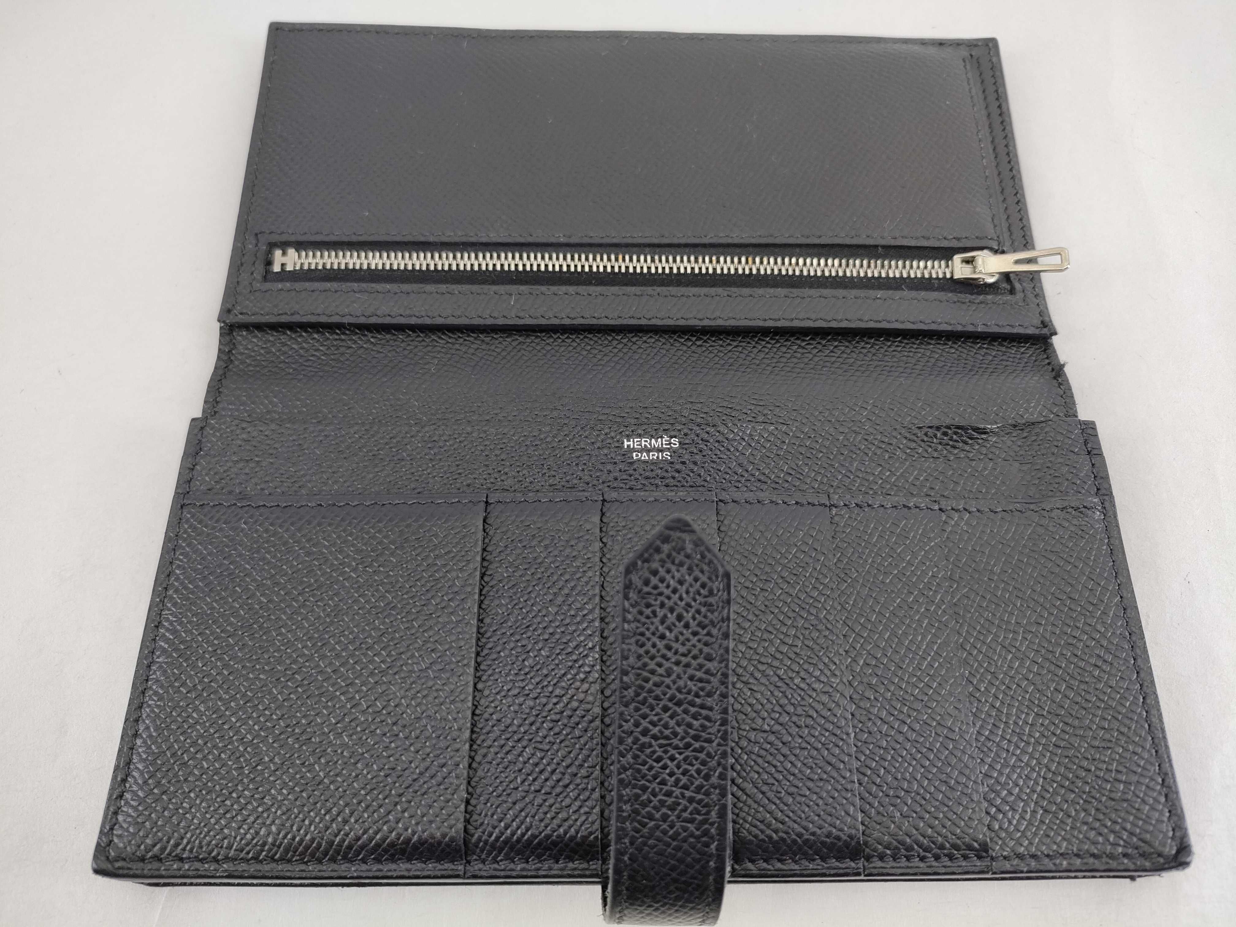 Epsom Bearn Soufflé C stamp Black Silver hardware Accessories: Box Wallet — view 12