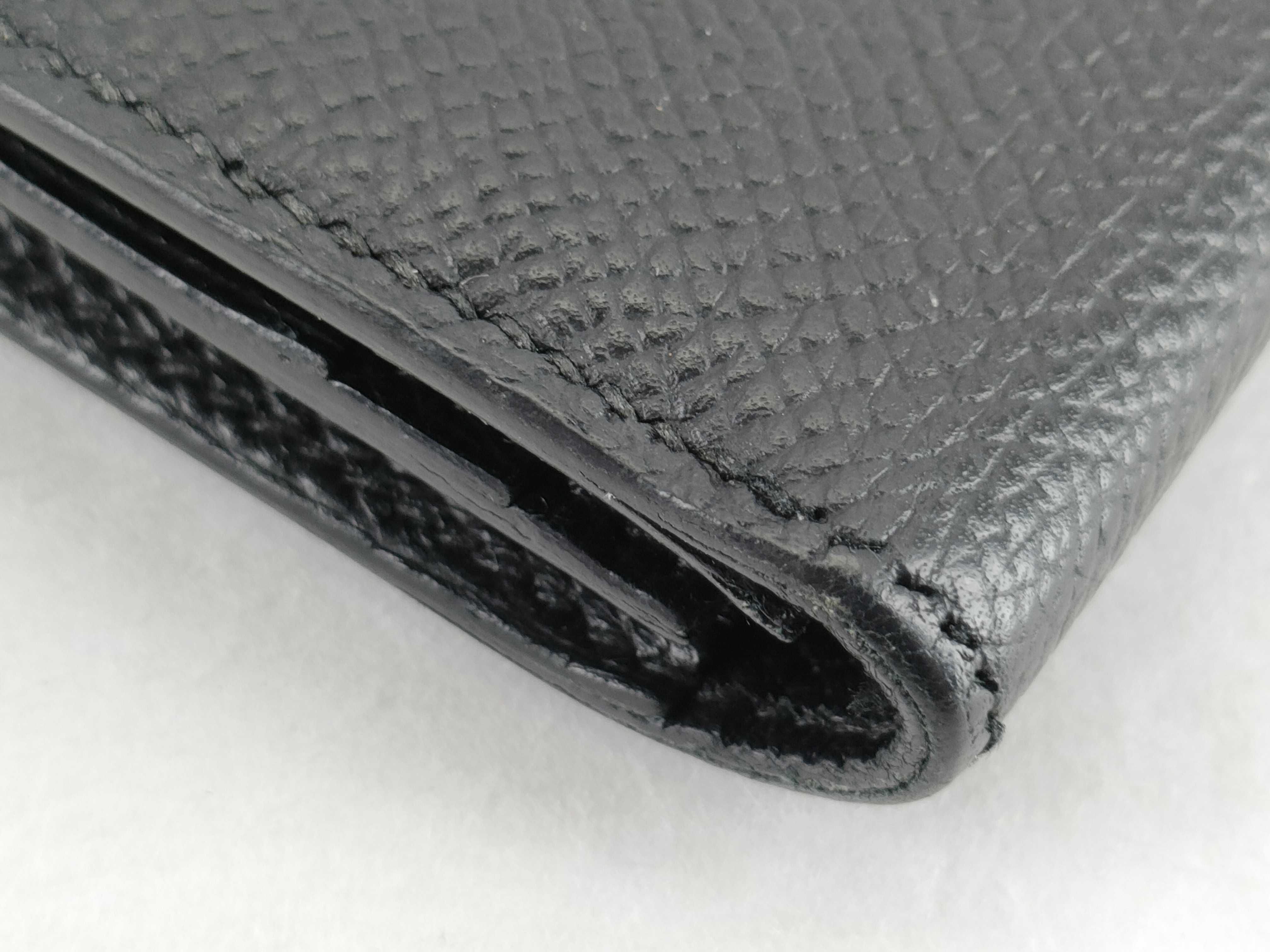 Epsom Bearn Soufflé C stamp Black Silver hardware Accessories: Box Wallet — view 4