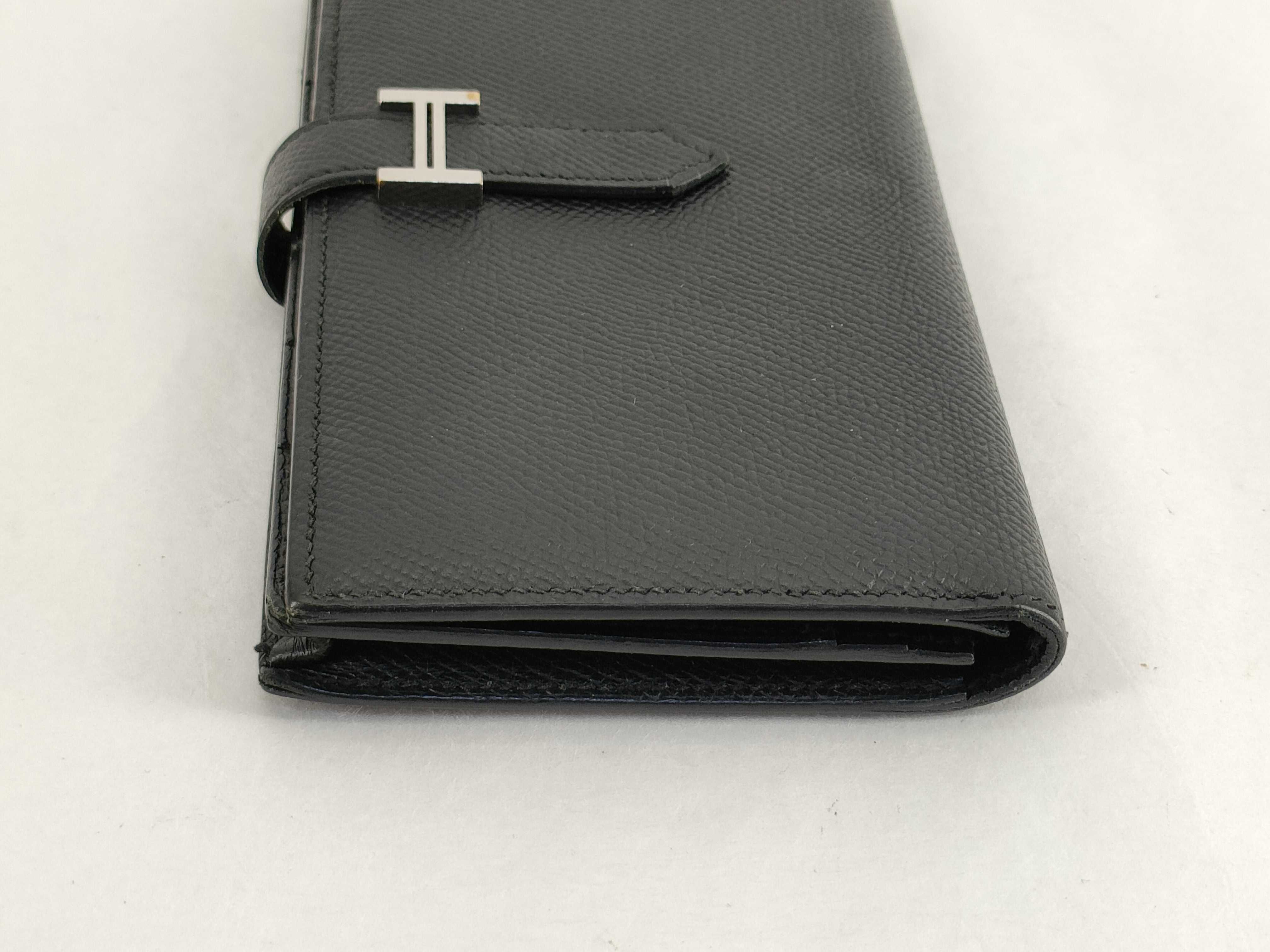 Epsom Bearn Soufflé C stamp Black Silver hardware Accessories: Box Wallet — view 5