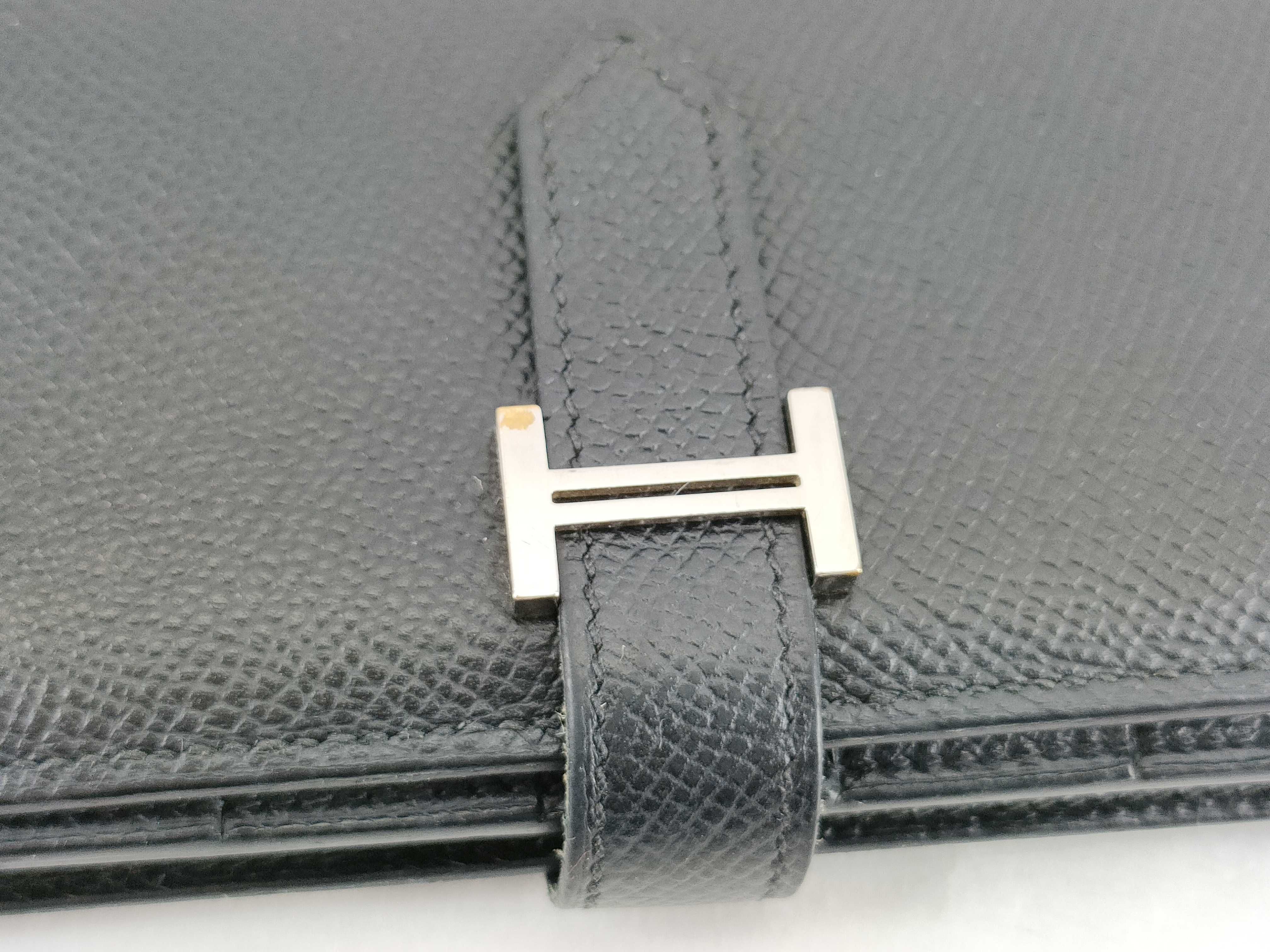 Epsom Bearn Soufflé C stamp Black Silver hardware Accessories: Box Wallet — view 7