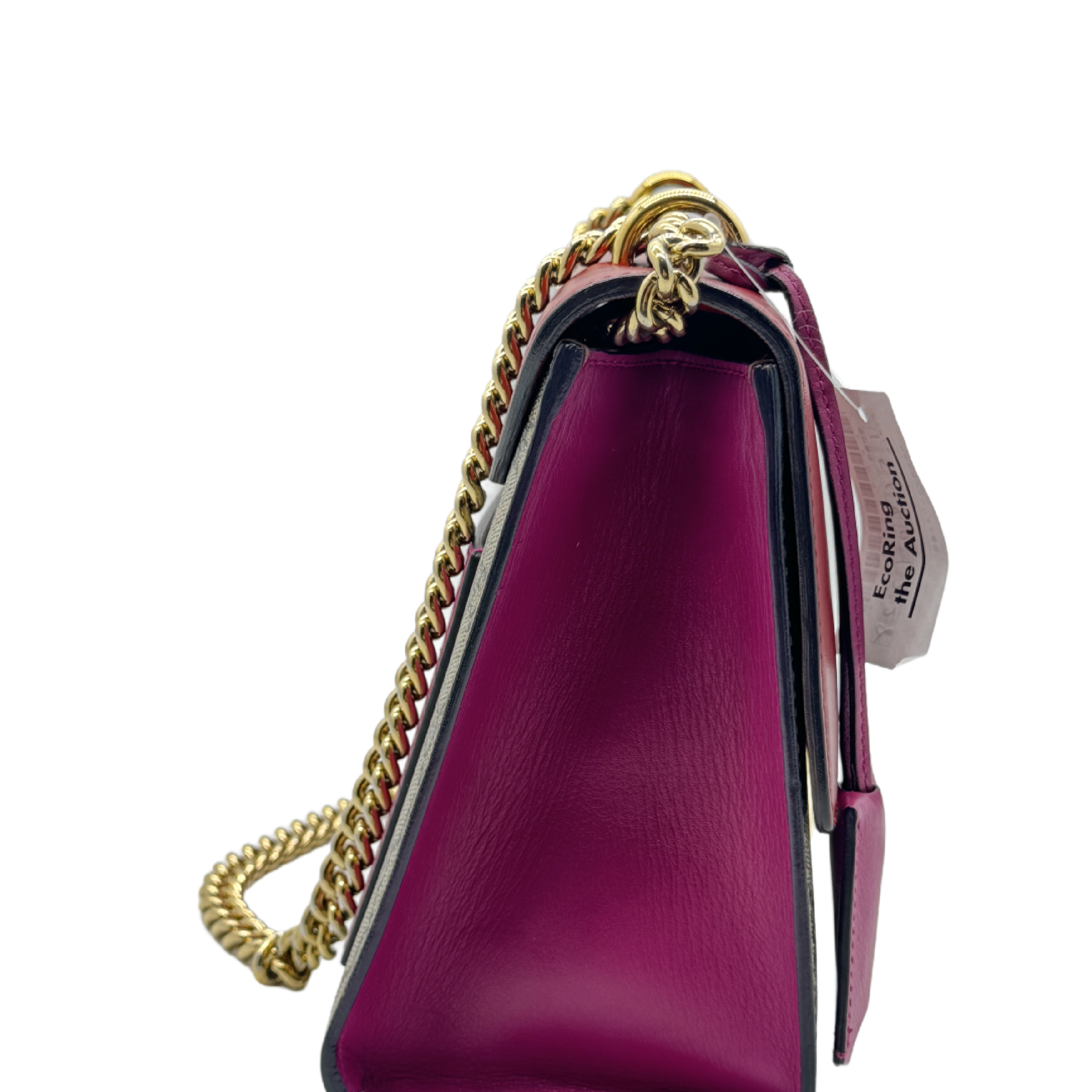 Padlock GG Supreme Chain Shoulder Bag Leather Bordeaux Beige Shoulder Bag — view 4