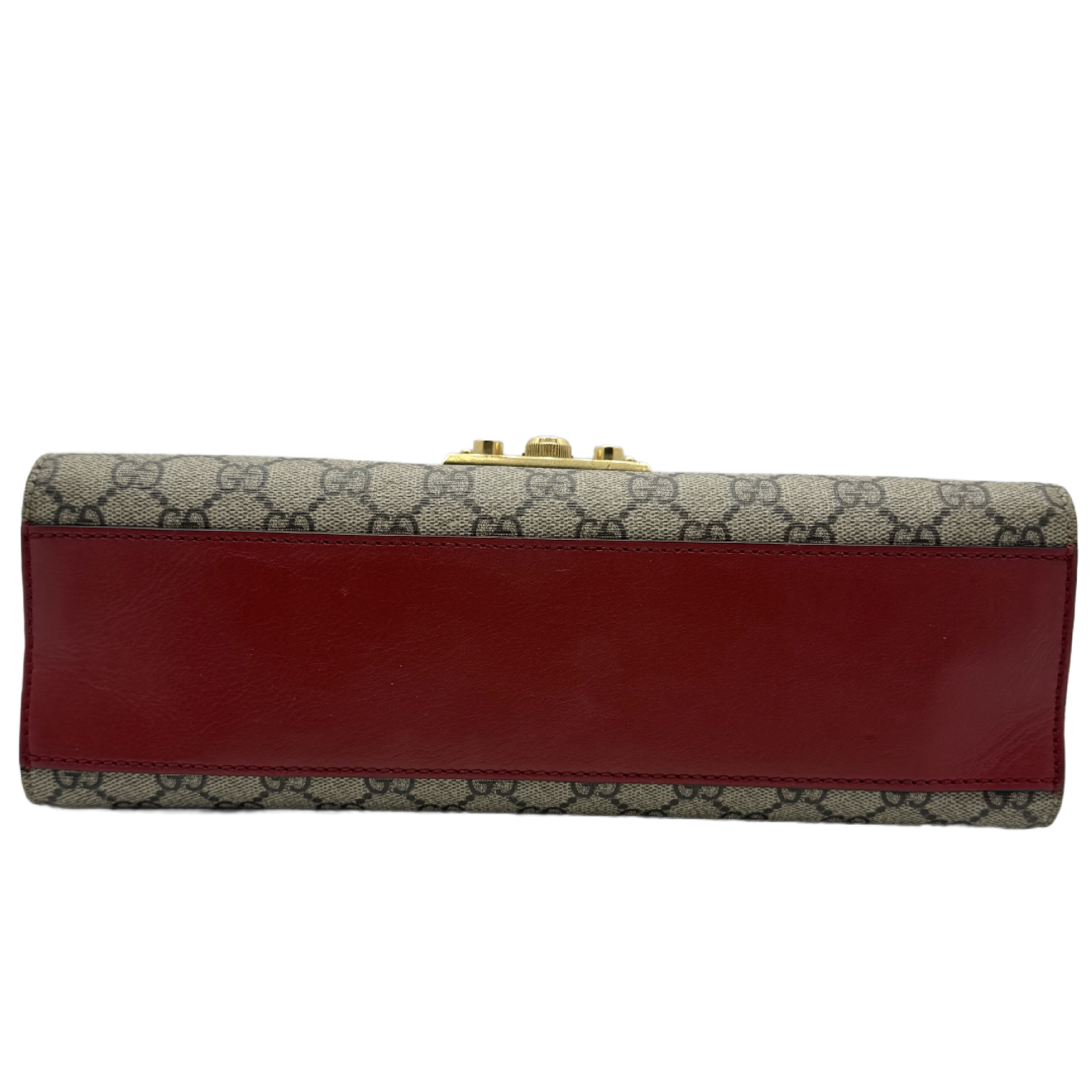 Padlock GG Supreme Chain Shoulder Bag Leather Bordeaux Beige Shoulder Bag — view 9