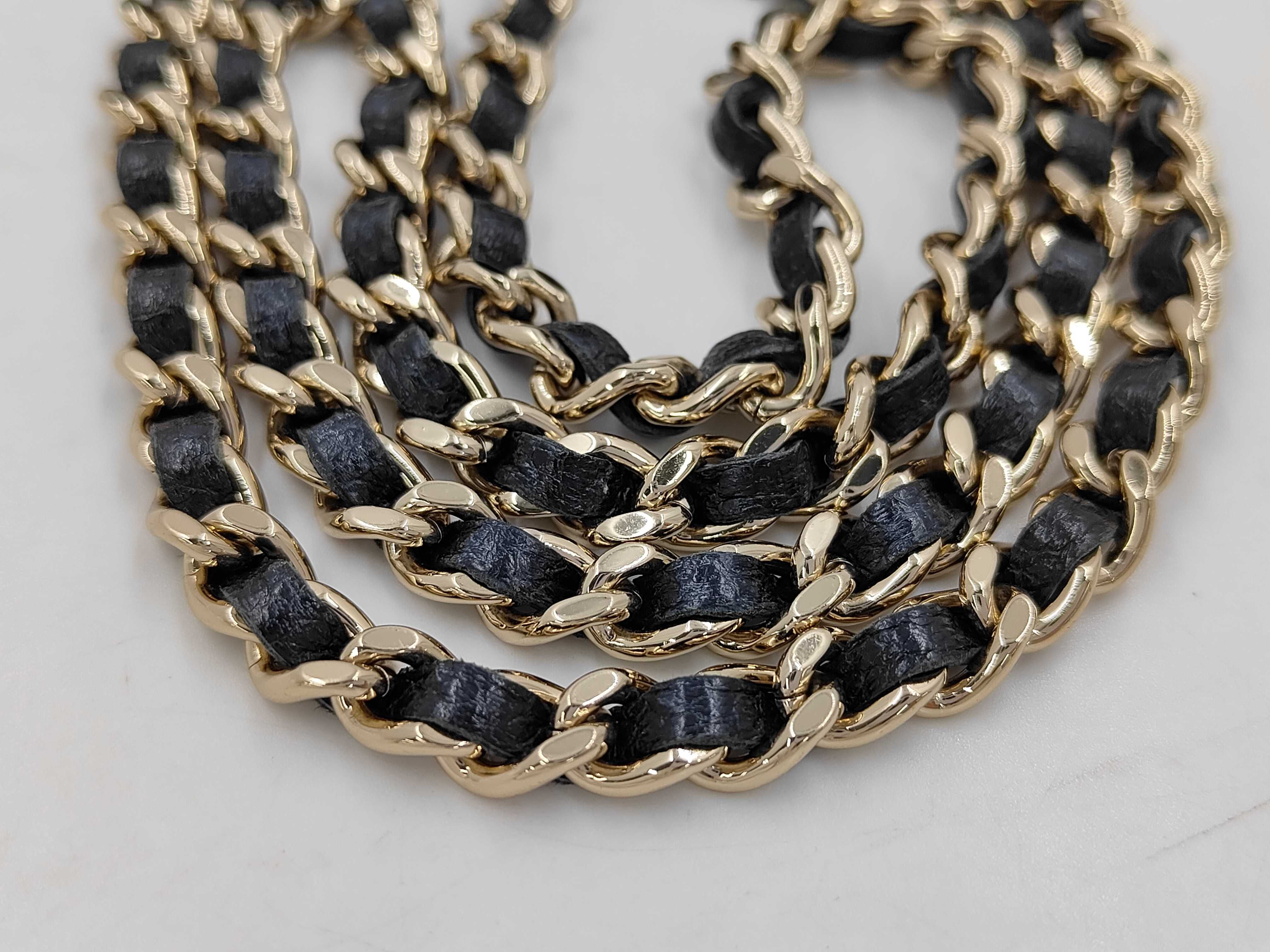chain bag, black with gold buckle. — view 4