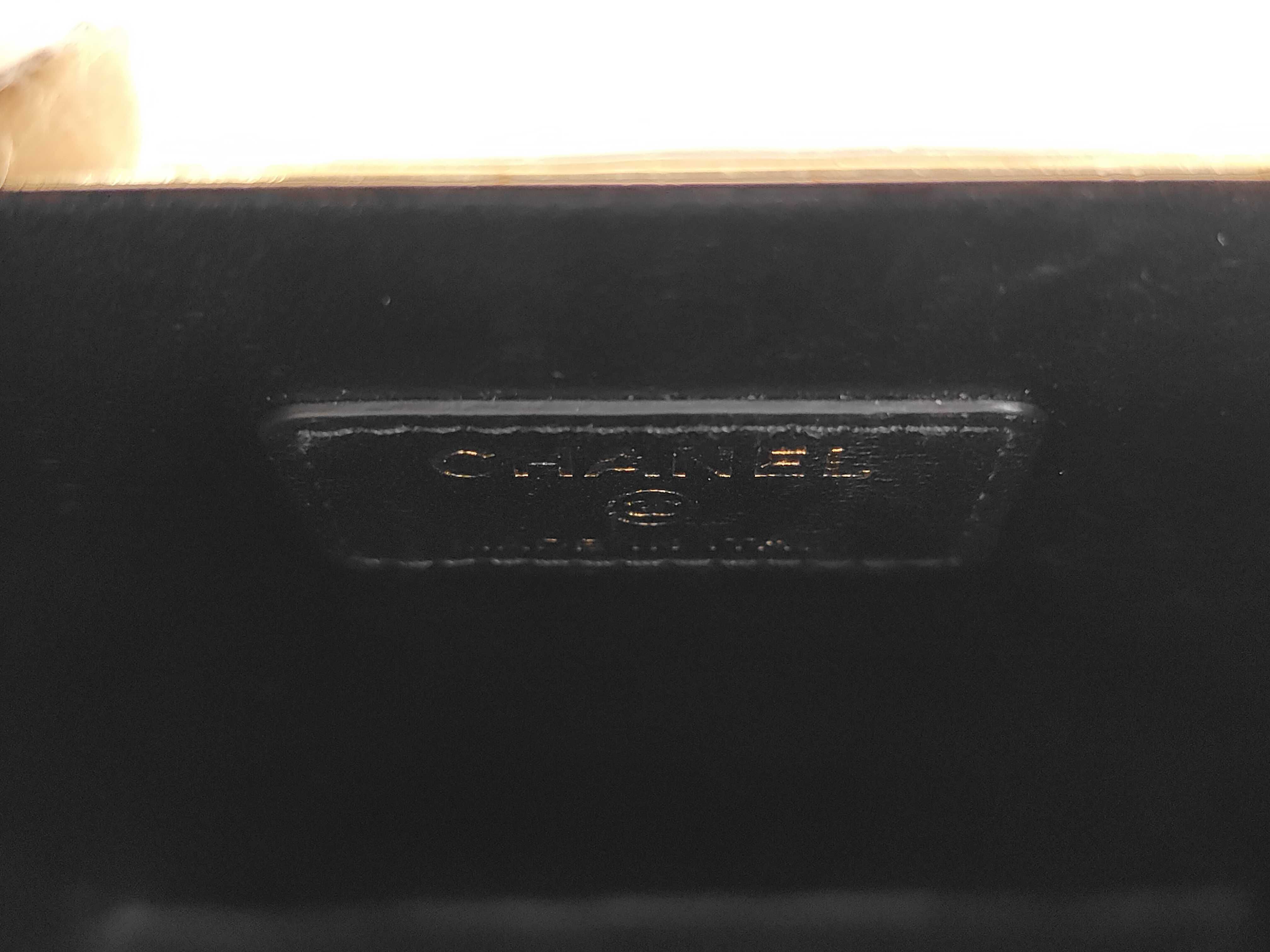chain bag, black with gold buckle. — view 9