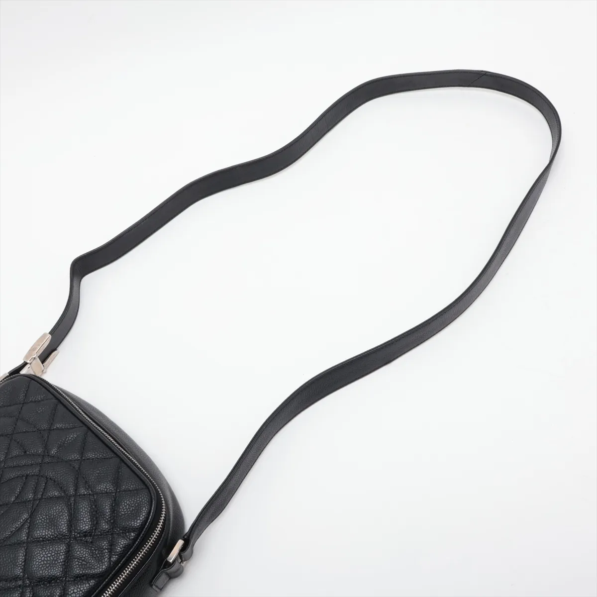 Matelassé Caviar Skin Shoulder Bag, Black with Silver Hardware, Item No. 12375881, Series No. 12 — view 5