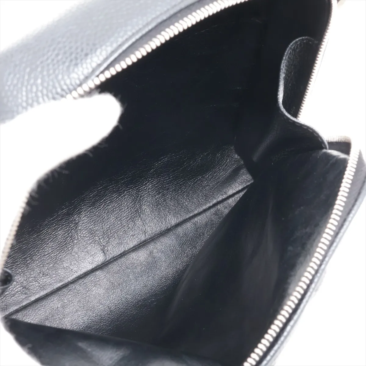 Matelassé Caviar Skin Shoulder Bag, Black with Silver Hardware, Item No. 12375881, Series No. 12 — view 6
