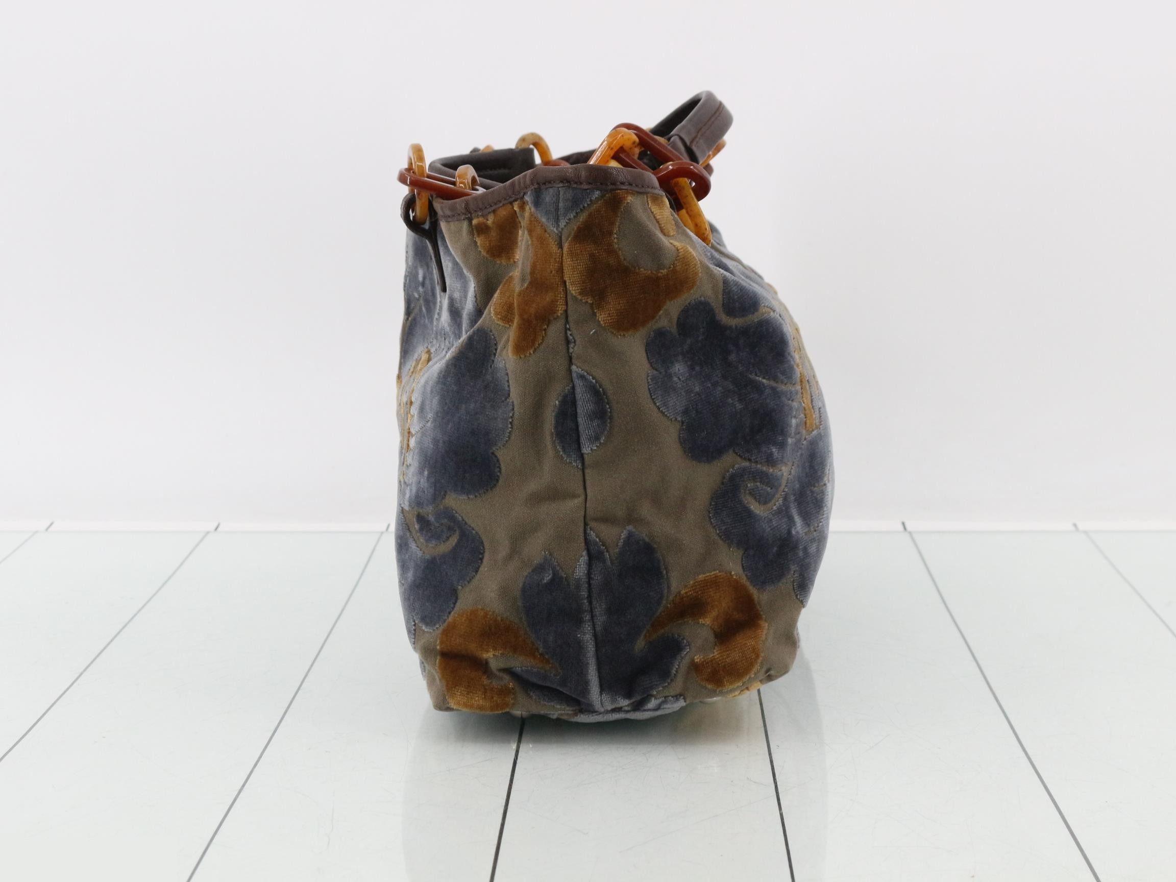 Other lines: Bags - Chain handbag - Velour - Blue — view 3