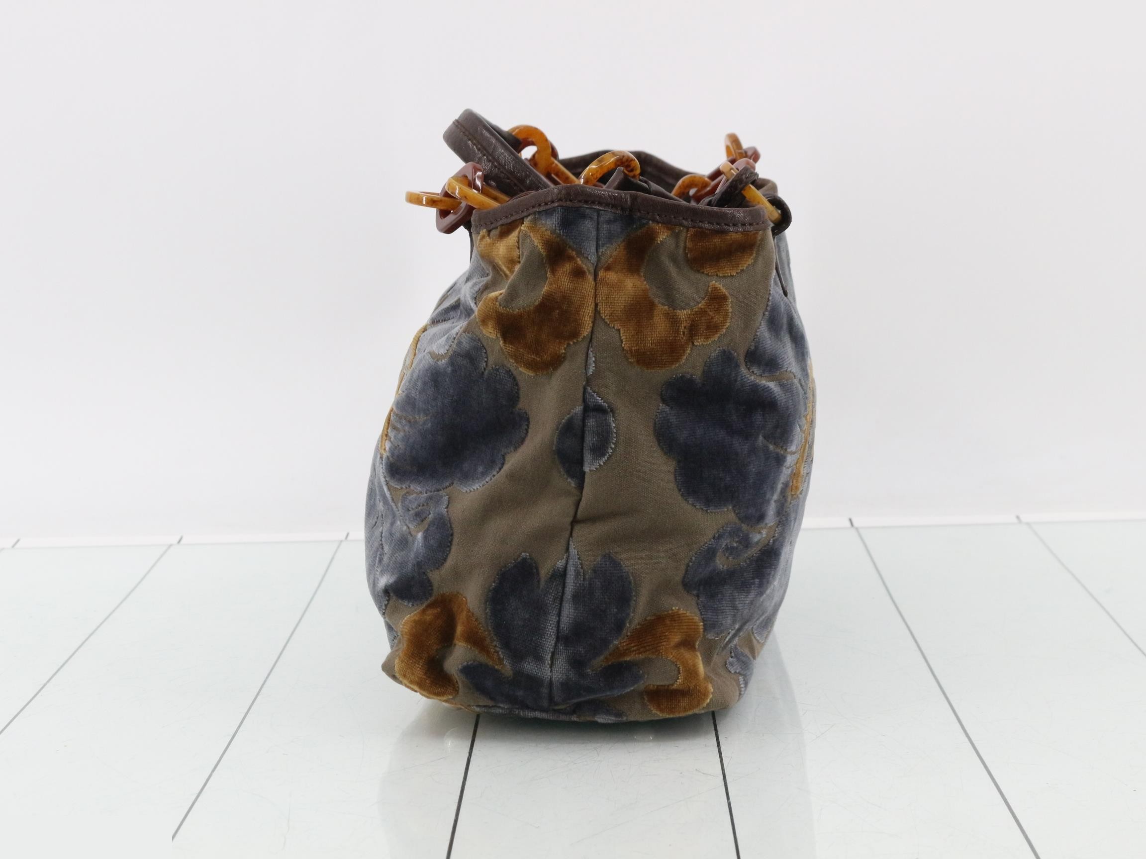 Other lines: Bags - Chain handbag - Velour - Blue — view 4
