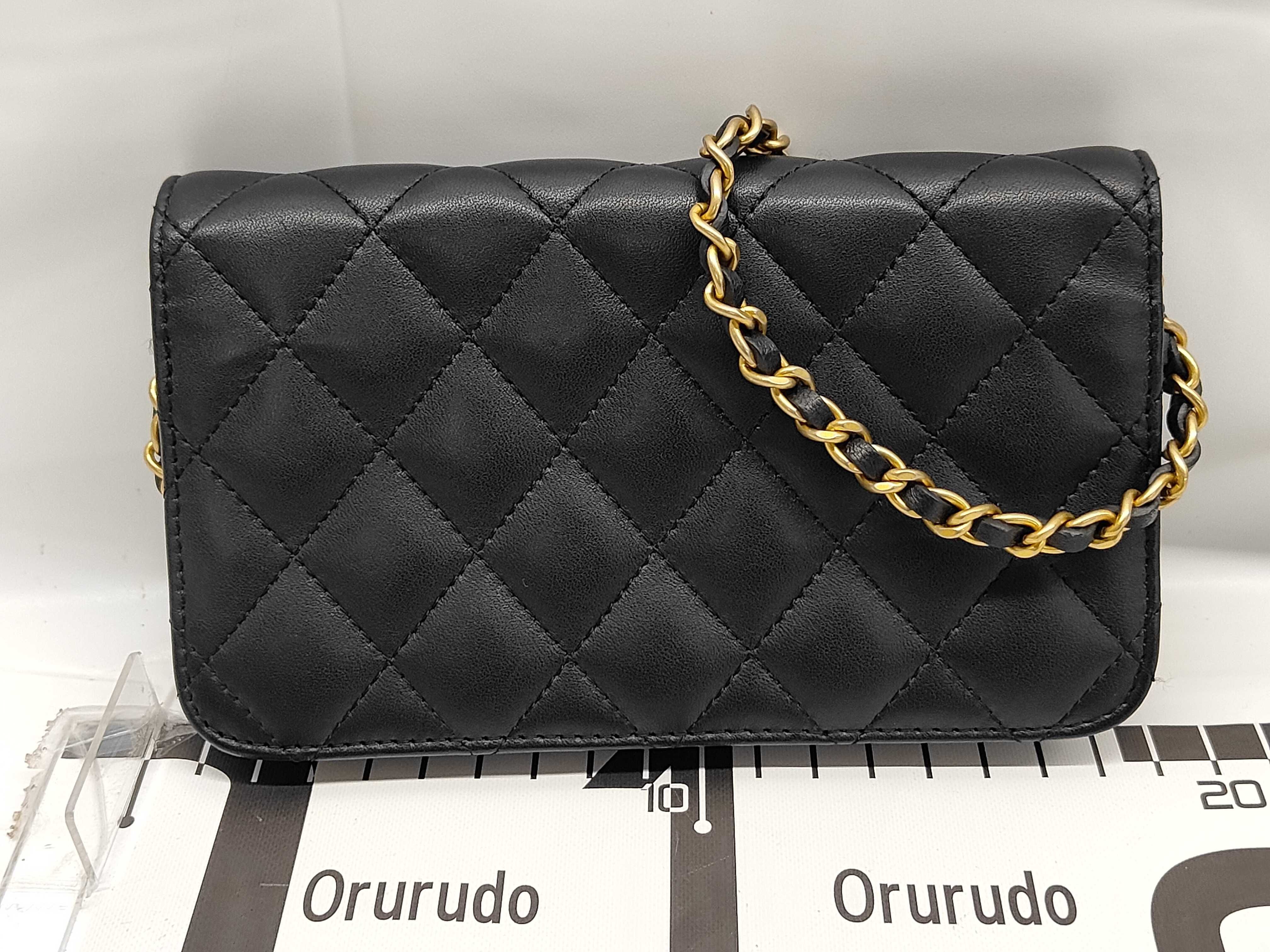 WOC Black Matelassé Lambskin Shoulder Bag — view 2
