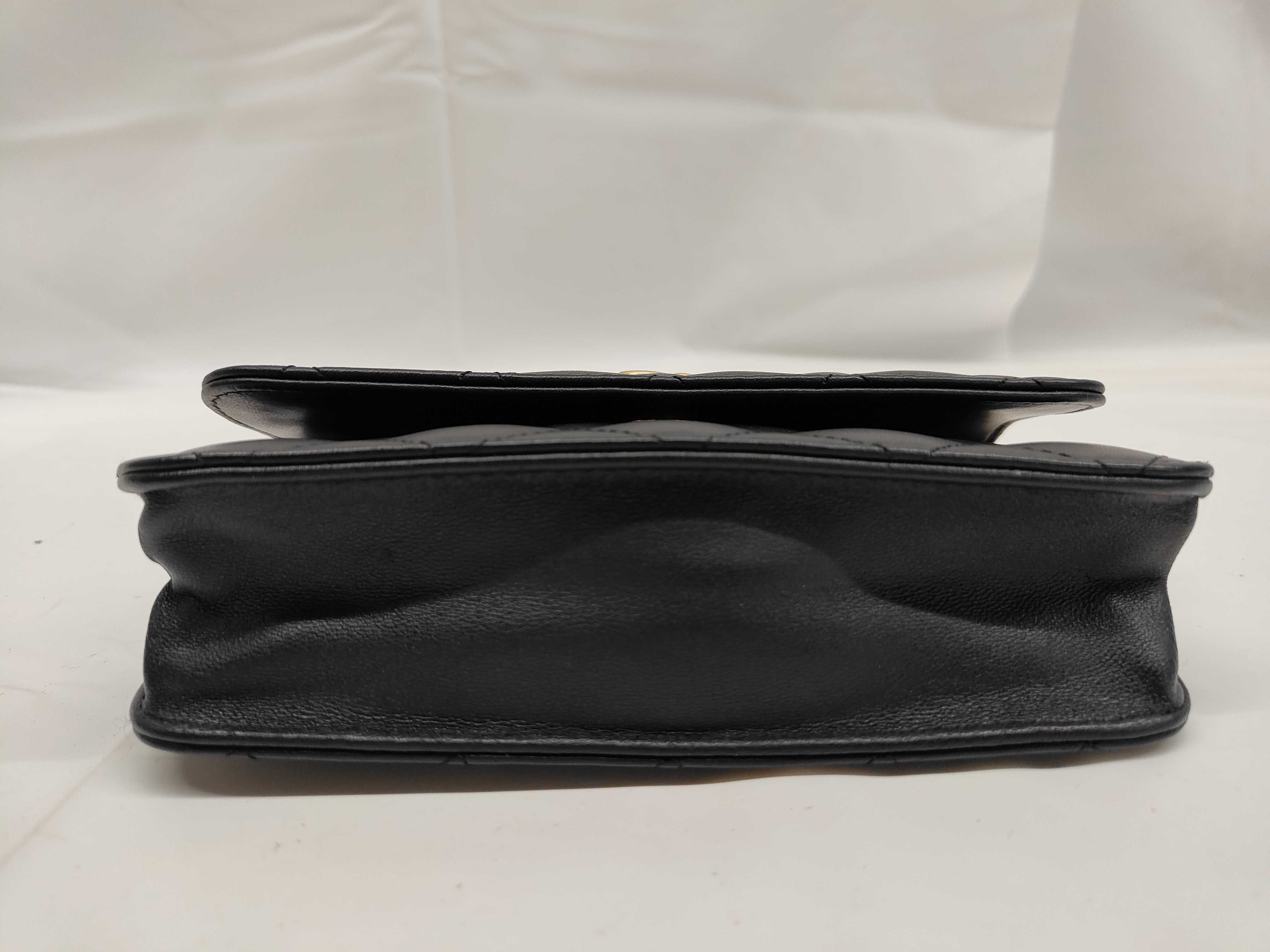 WOC Black Matelassé Lambskin Shoulder Bag — view 5