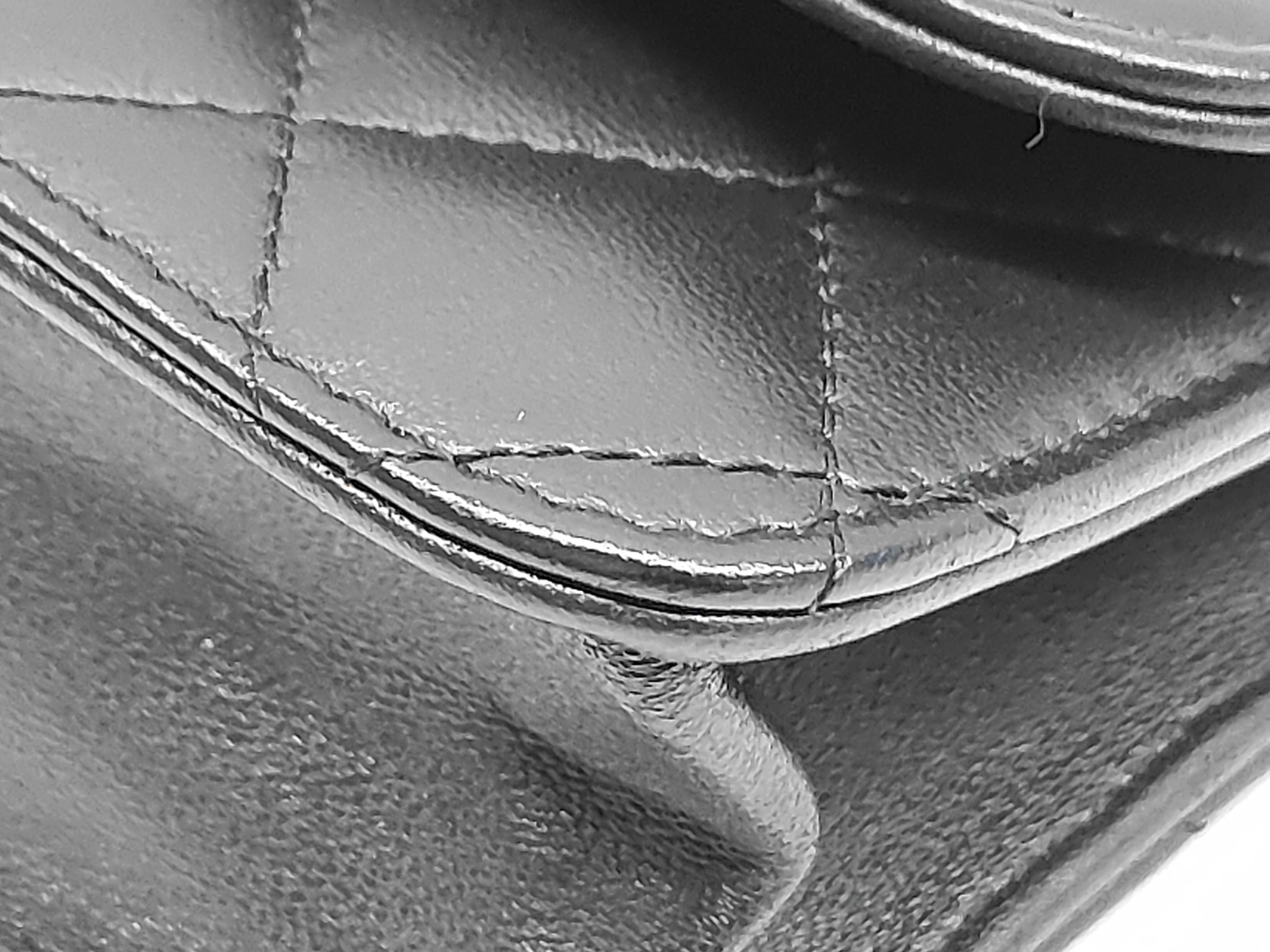 WOC Black Matelassé Lambskin Shoulder Bag — view 6