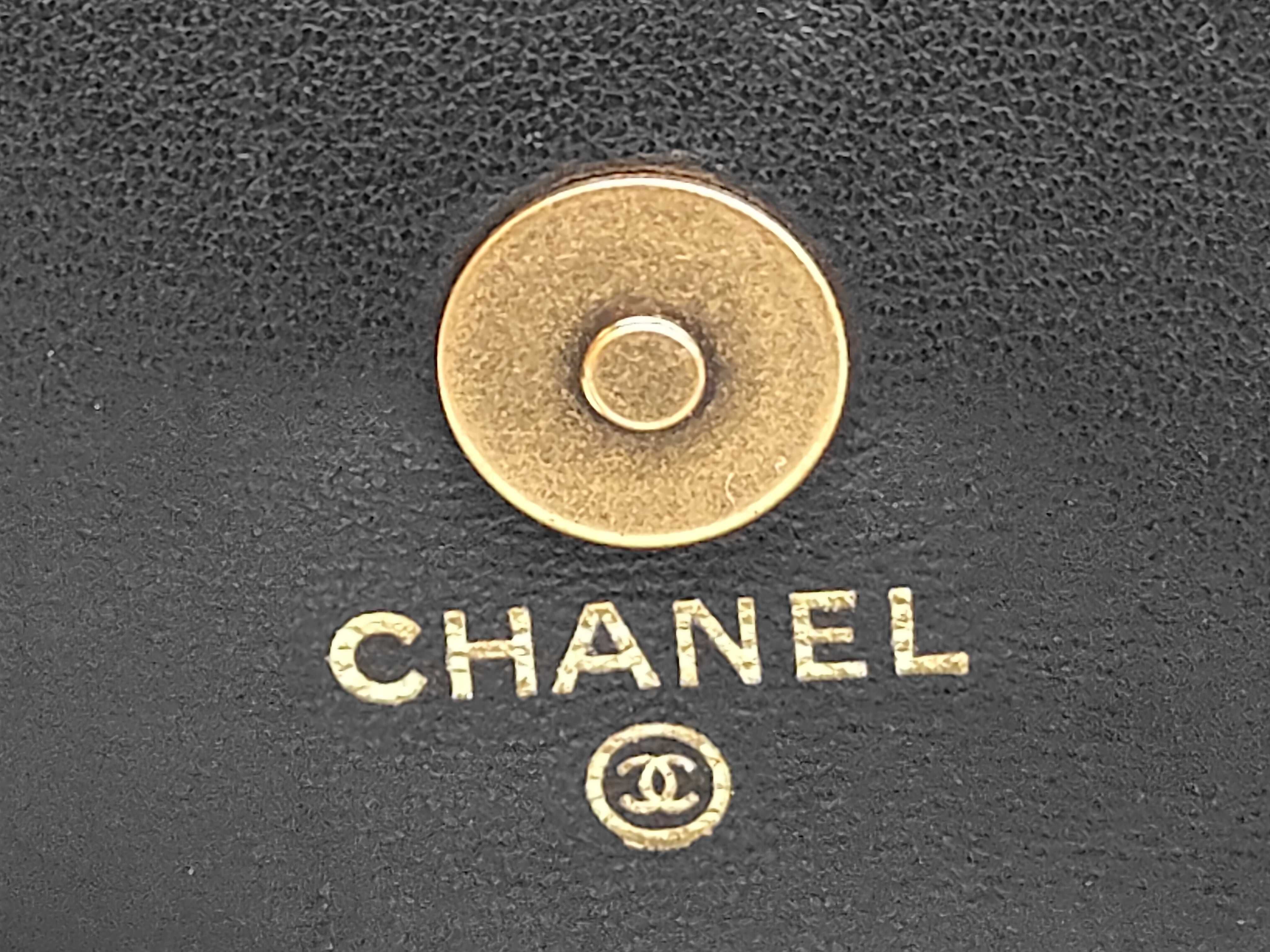 WOC Black Matelassé Lambskin Shoulder Bag — view 9