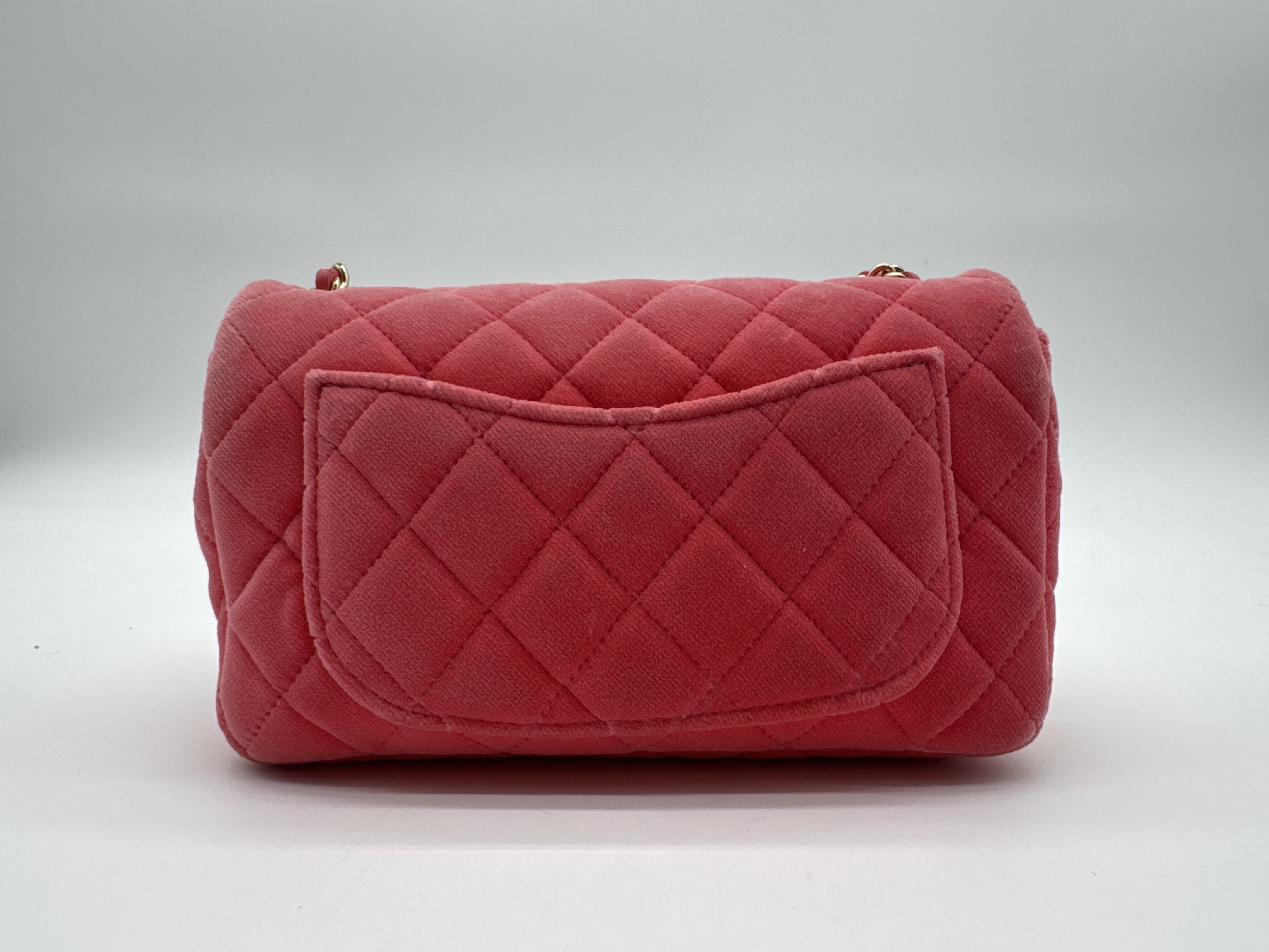 Velvet Mini Matelassé Pink Shoulder Bag — view 2