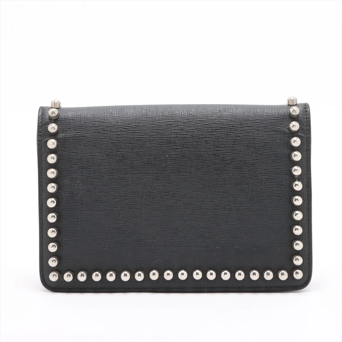 Carlito Karl Lagerfeld Motif Leather Chain Shoulder Bag Black 8M0346 — view 2