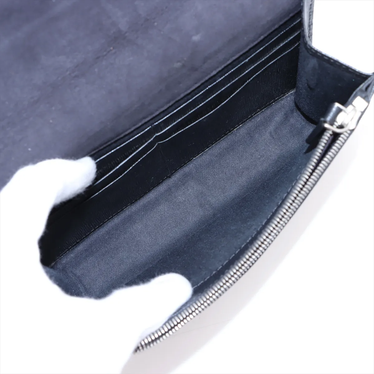 Carlito Karl Lagerfeld Motif Leather Chain Shoulder Bag Black 8M0346 — view 6