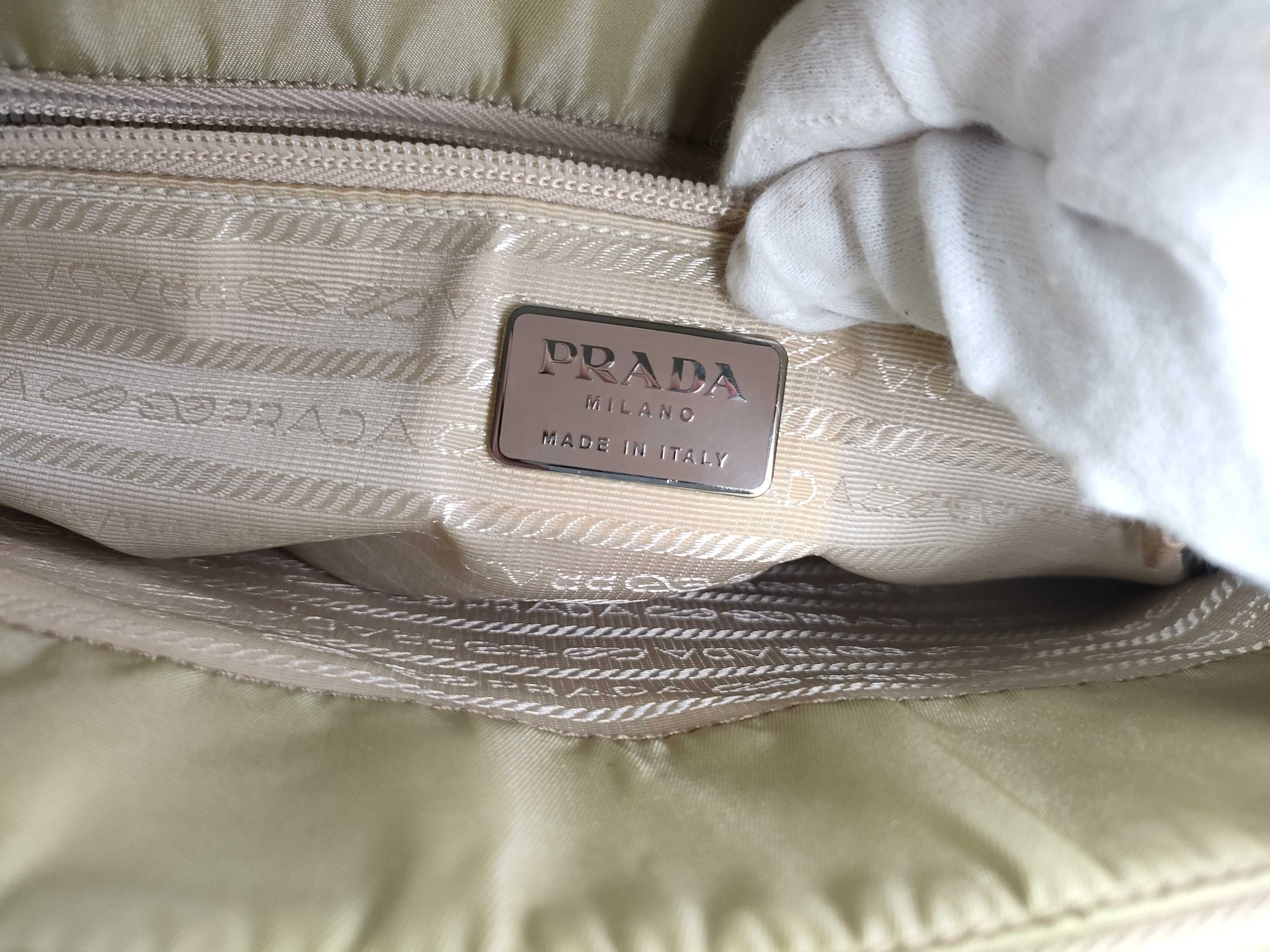 Nylon Prada Saffiano Handbag Chain Tote Bag Handbag — view 14