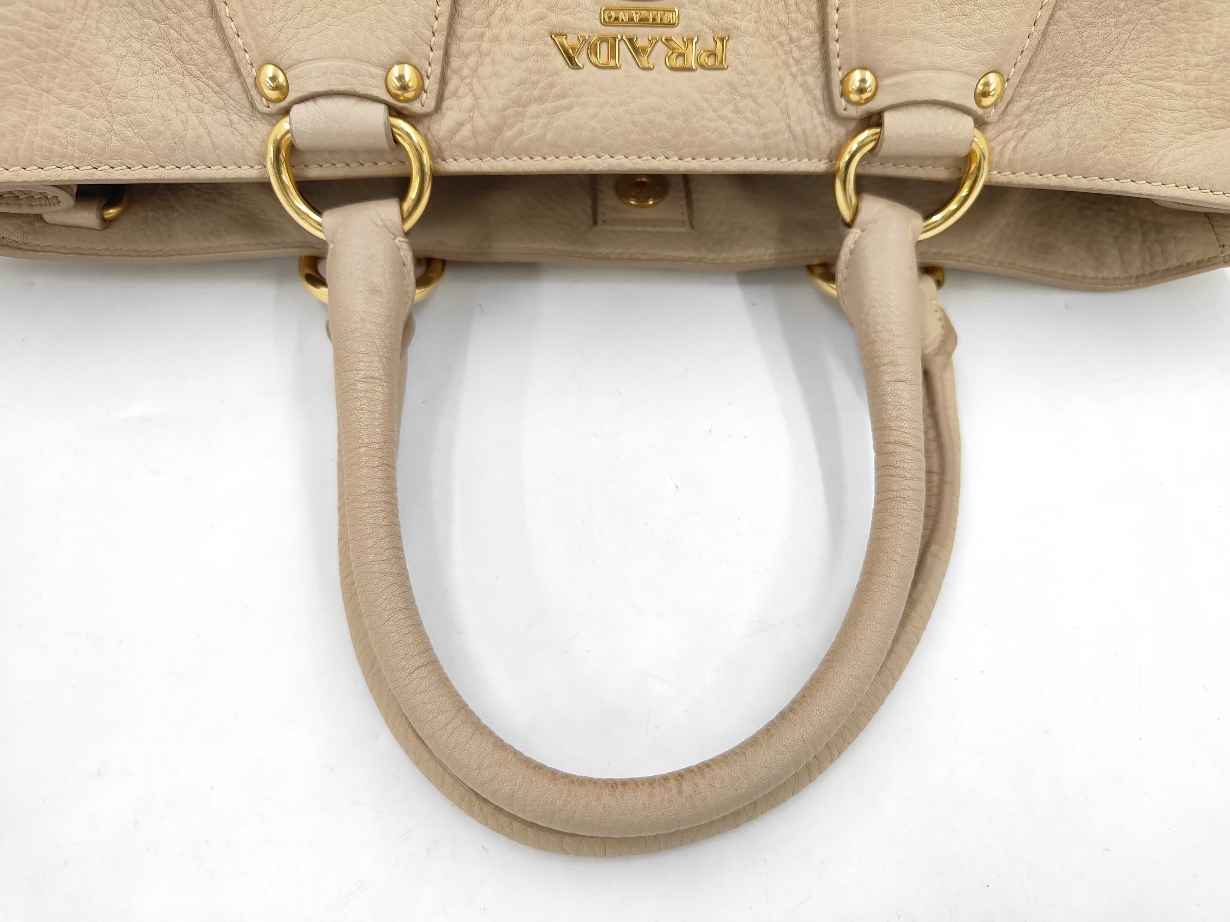 Leather 2-Way Tote Bag Beige BN2104 Tote Bag — view 5
