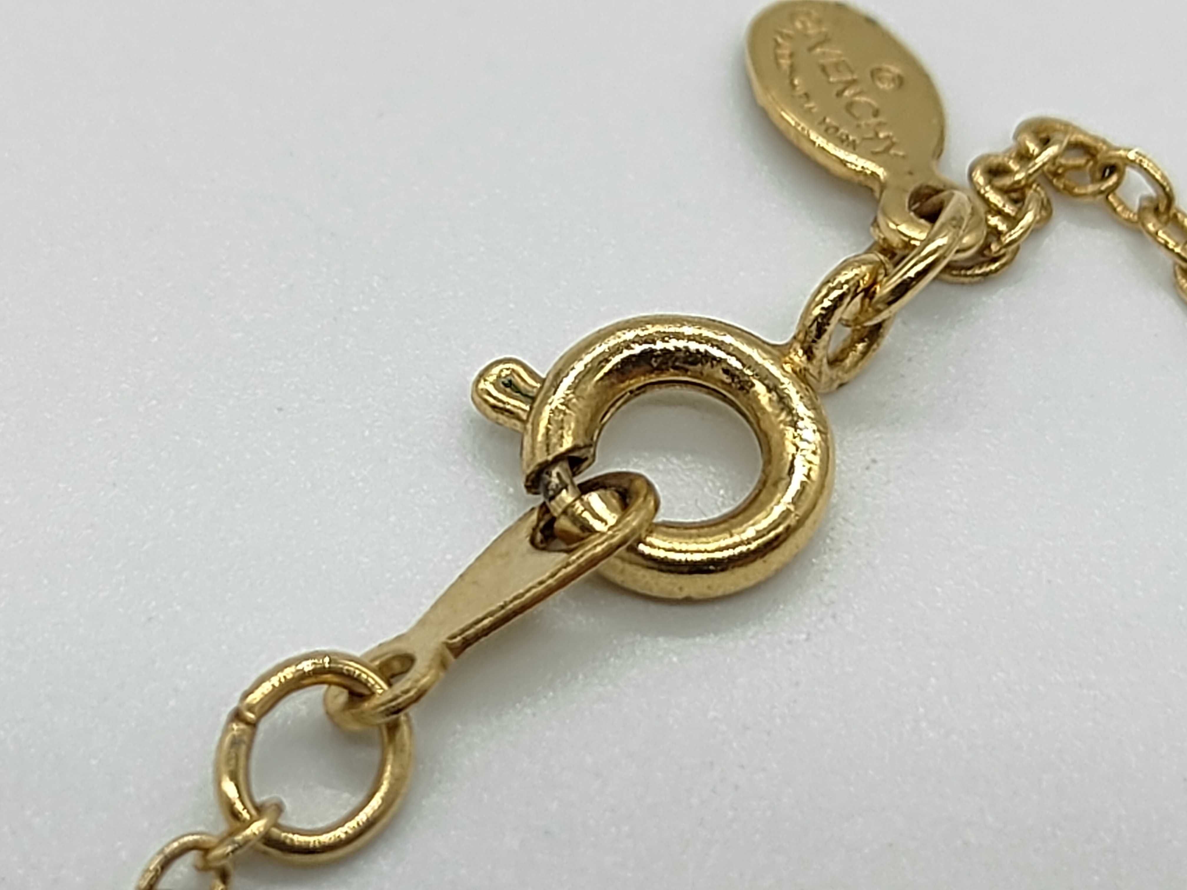 Square G Logo Rhinestone Gold Necklace — view 4