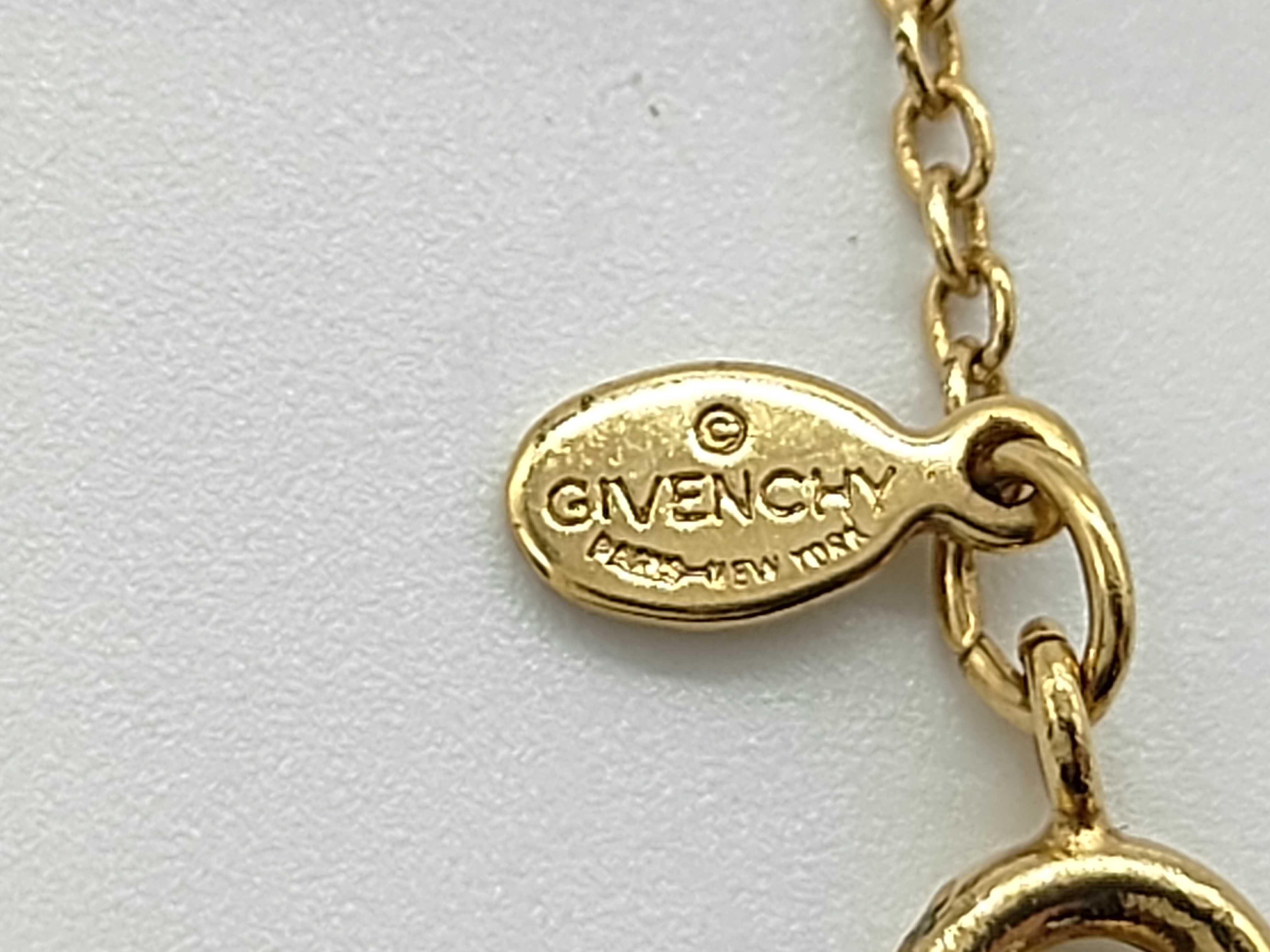 Square G Logo Rhinestone Gold Necklace — view 5