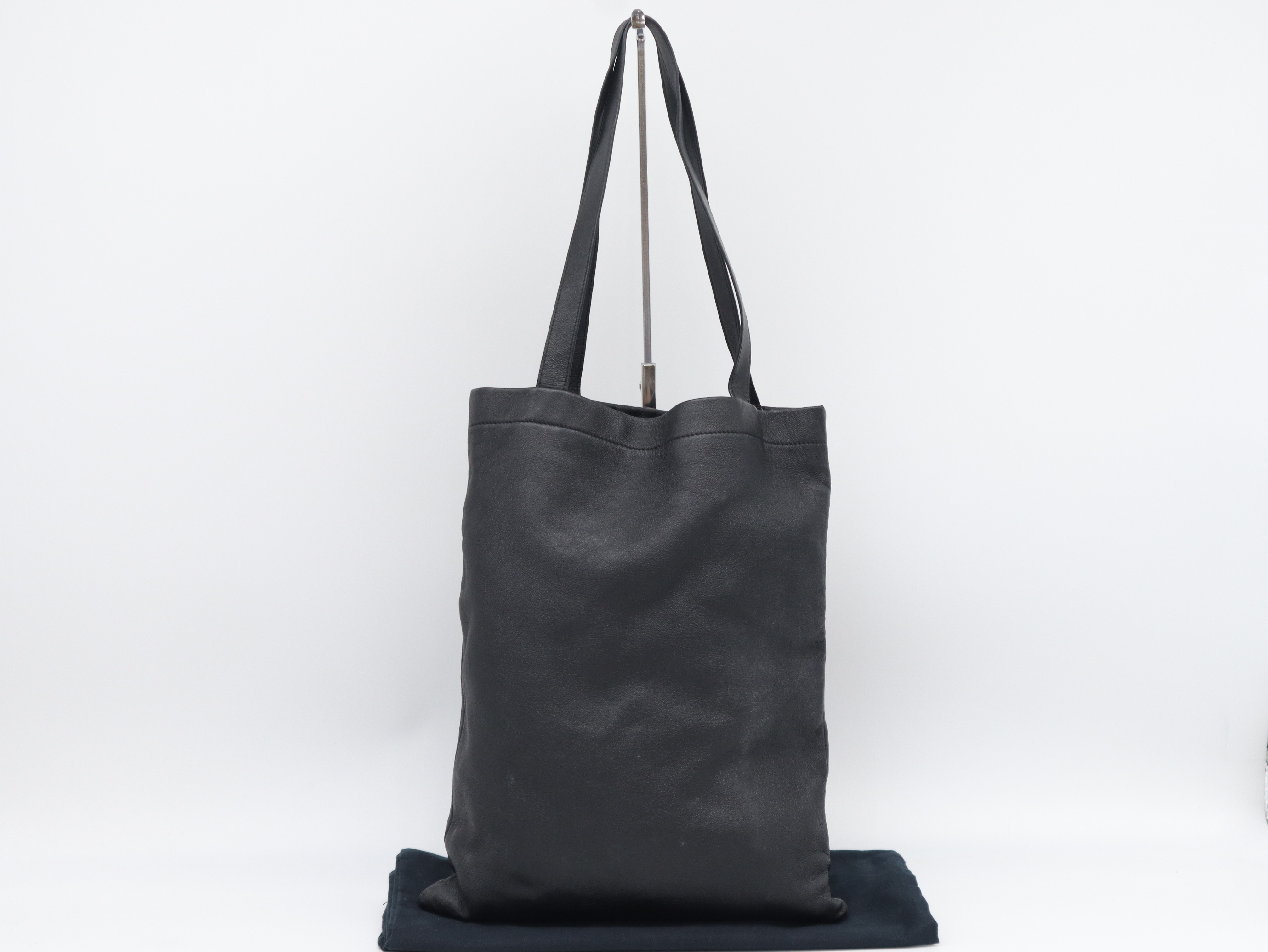 Leather Tote Bag, Black, with Dust Bag.