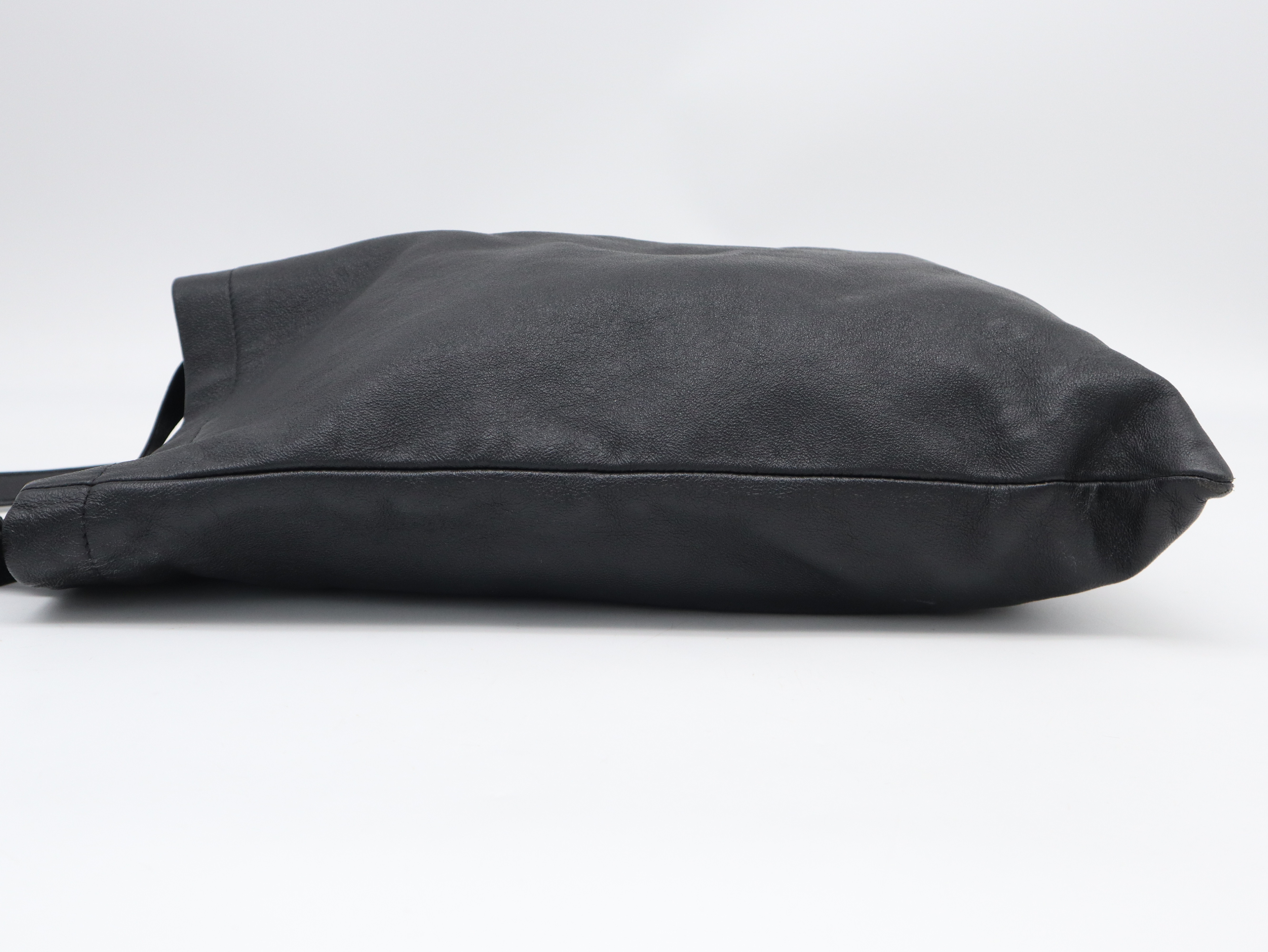 Leather Tote Bag, Black, with Dust Bag. — view 3