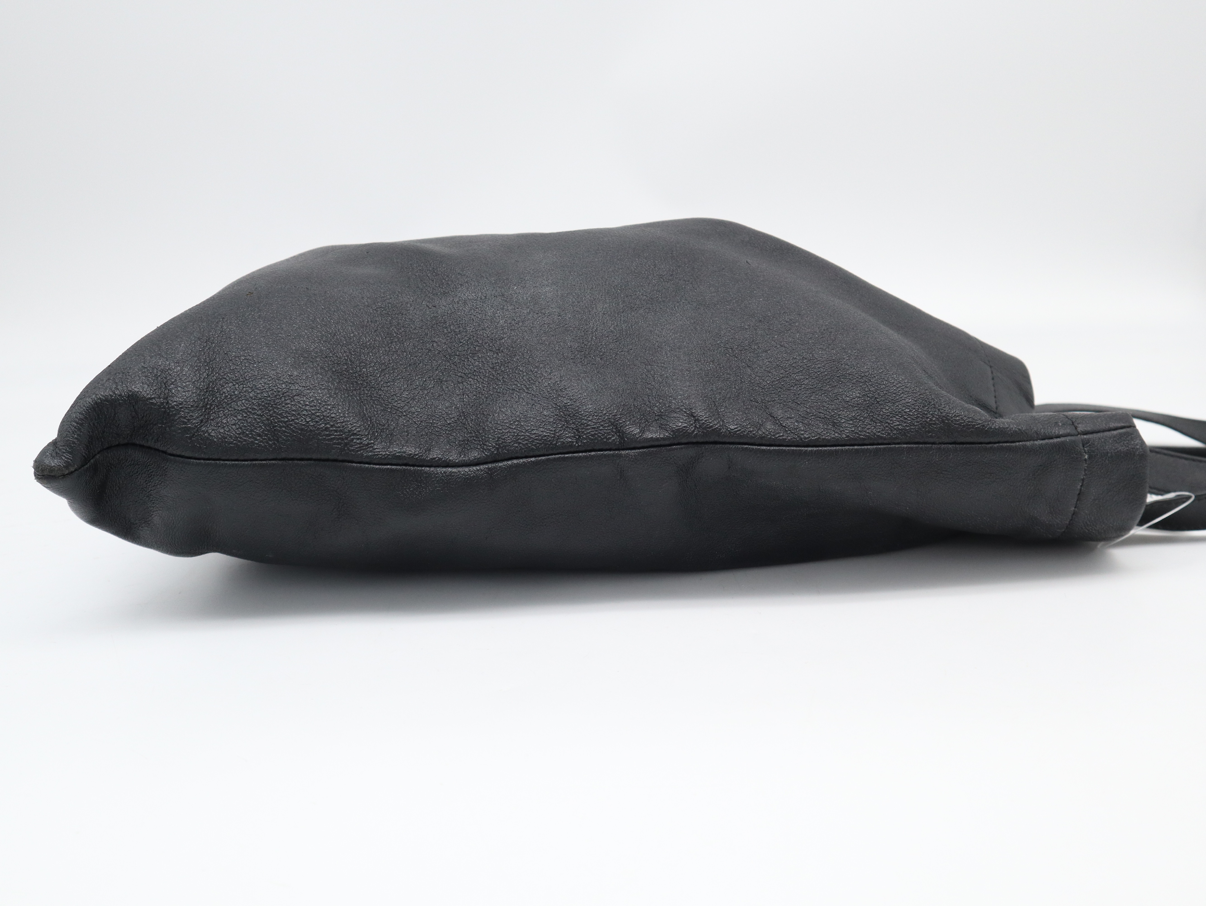 Leather Tote Bag, Black, with Dust Bag. — view 4