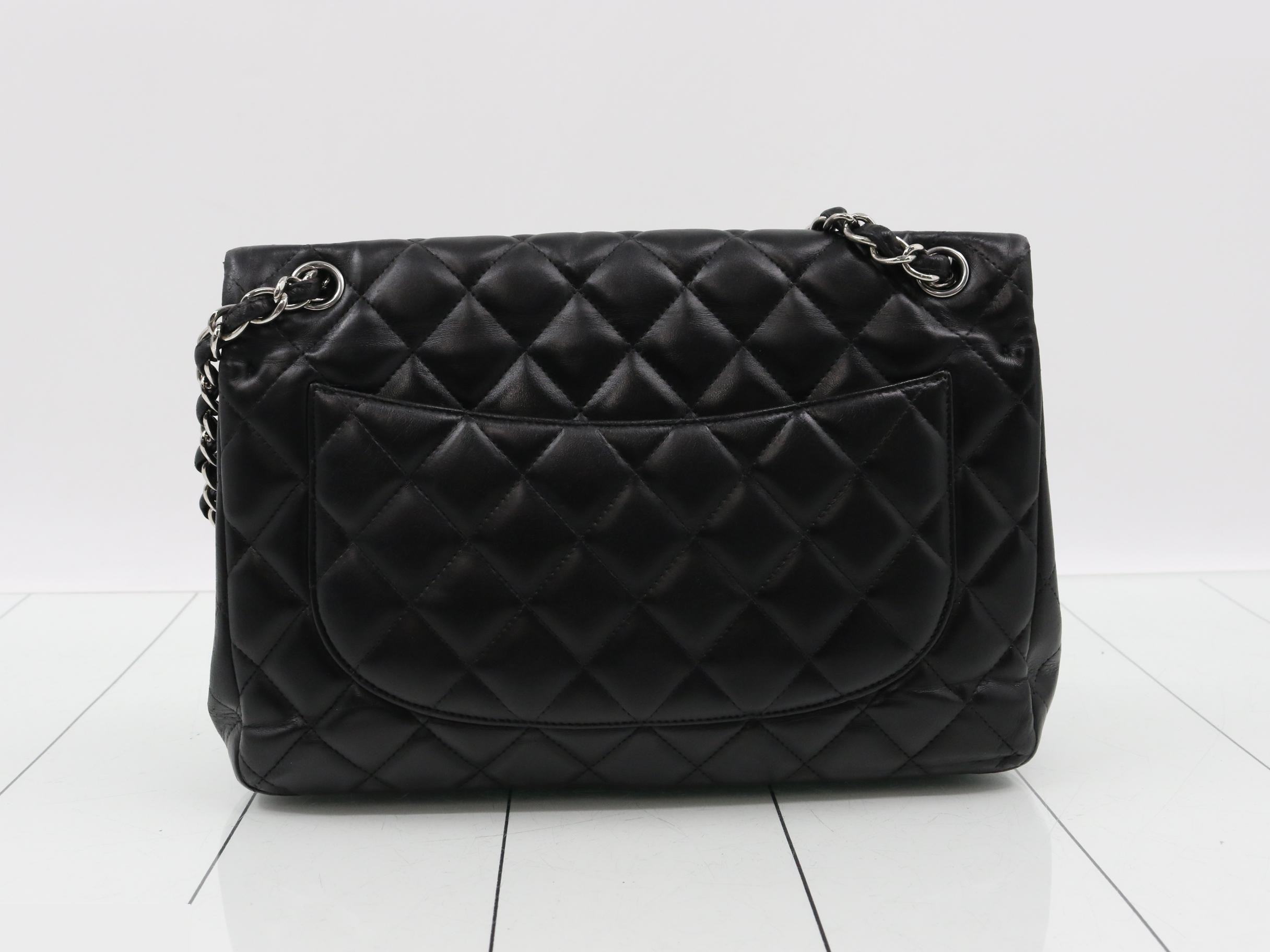 Matelassé 30 Chain Shoulder Bag, Lambskin, Double Flap, Black — view 2