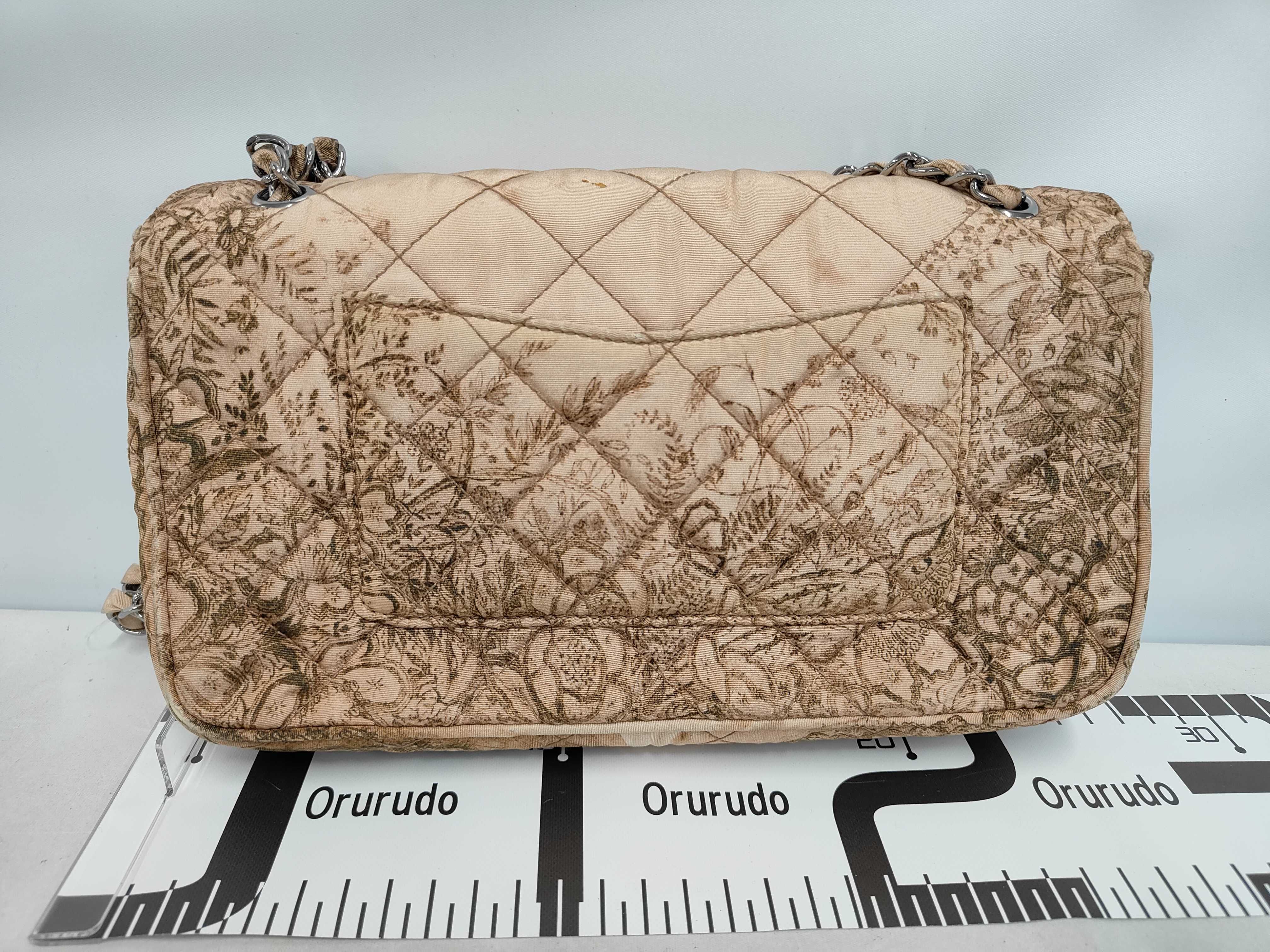 Nylon Saffiano Chain Shoulder Flap All-Over Print Shoulder Bag — view 2