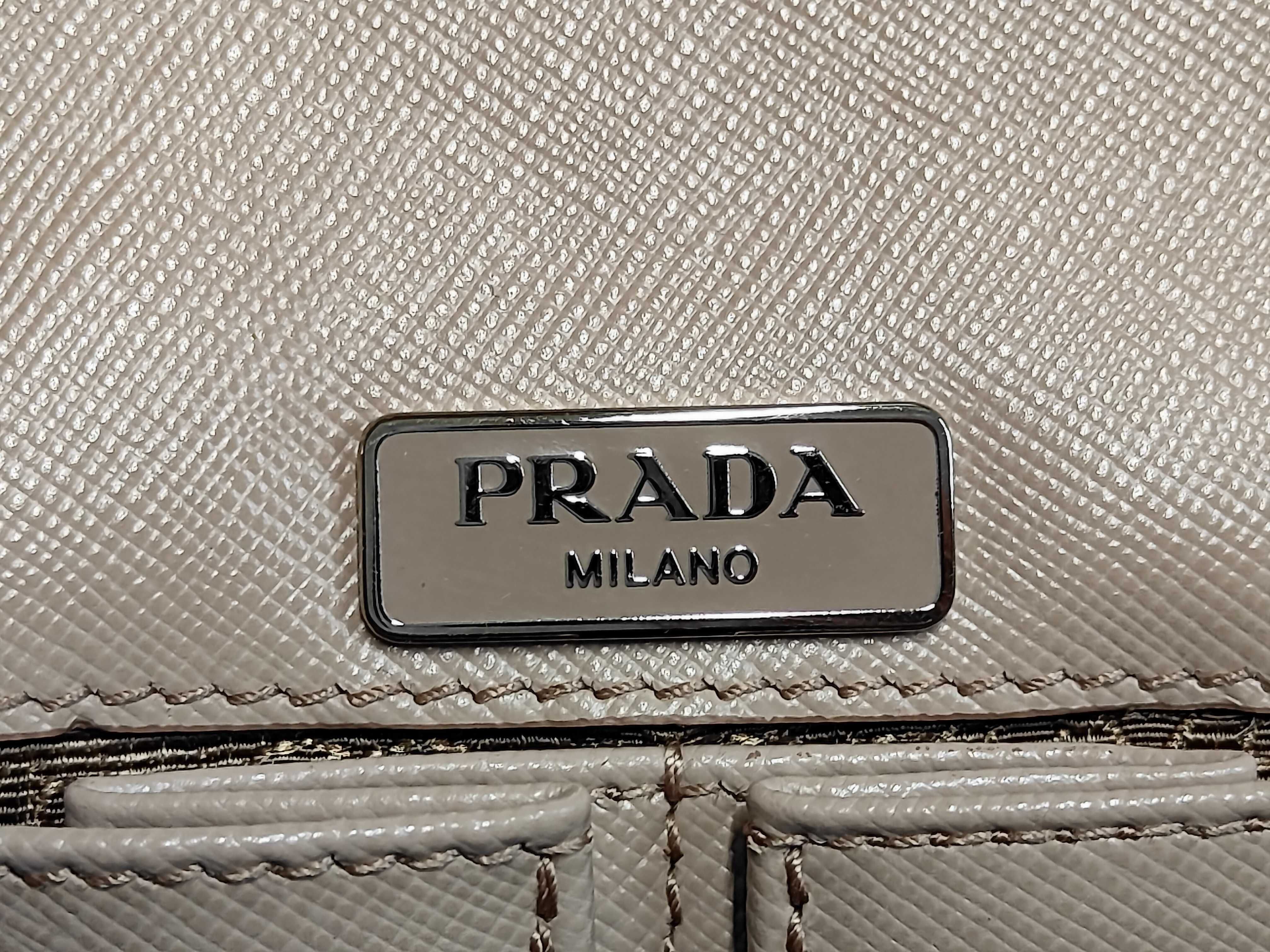 Nylon Saffiano Chain Shoulder Flap All-Over Print Shoulder Bag — view 9