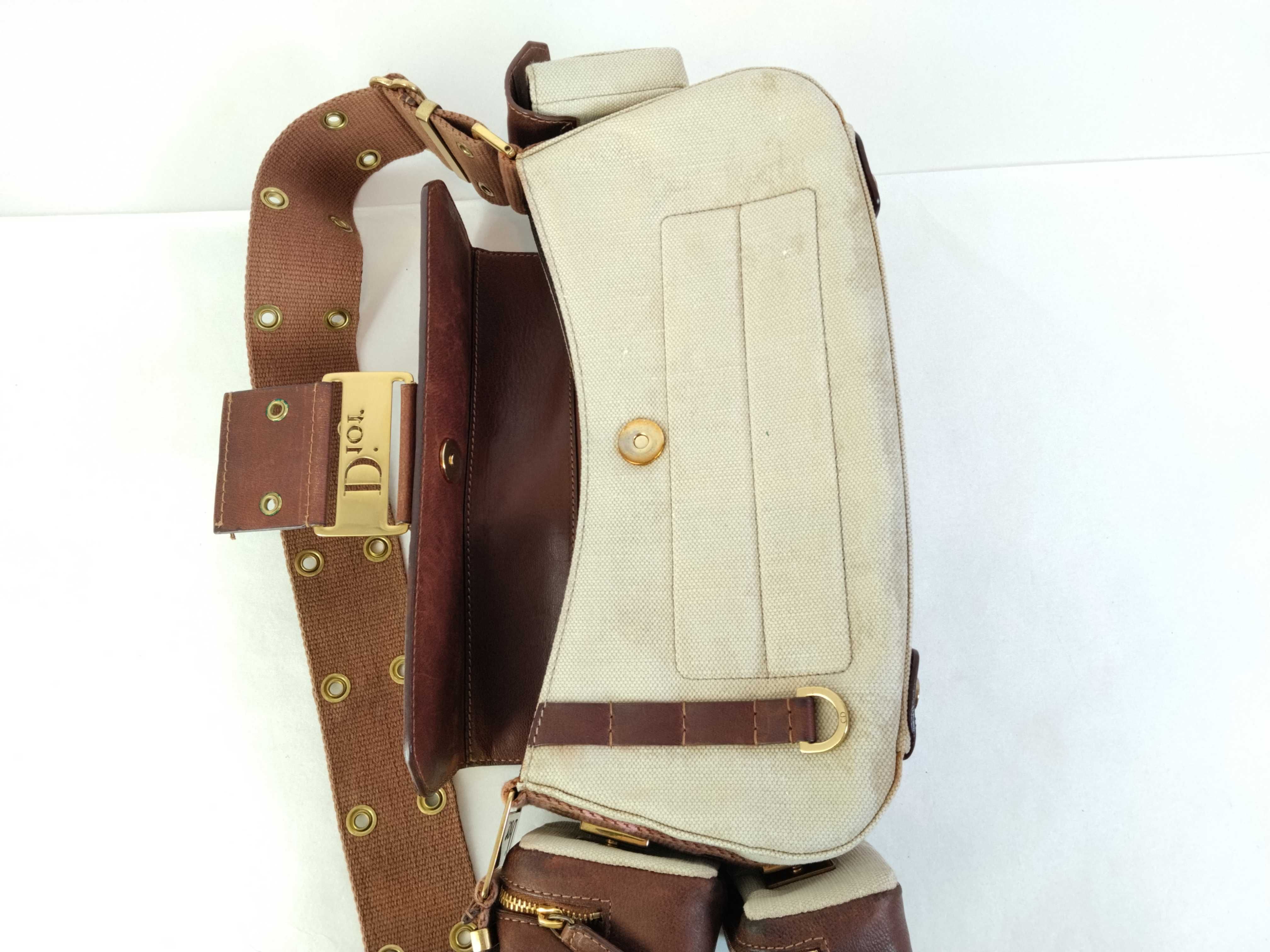 Shoulder Bag, Street Chic Canvas Leather Shoulder Bag with Pouch — view 8