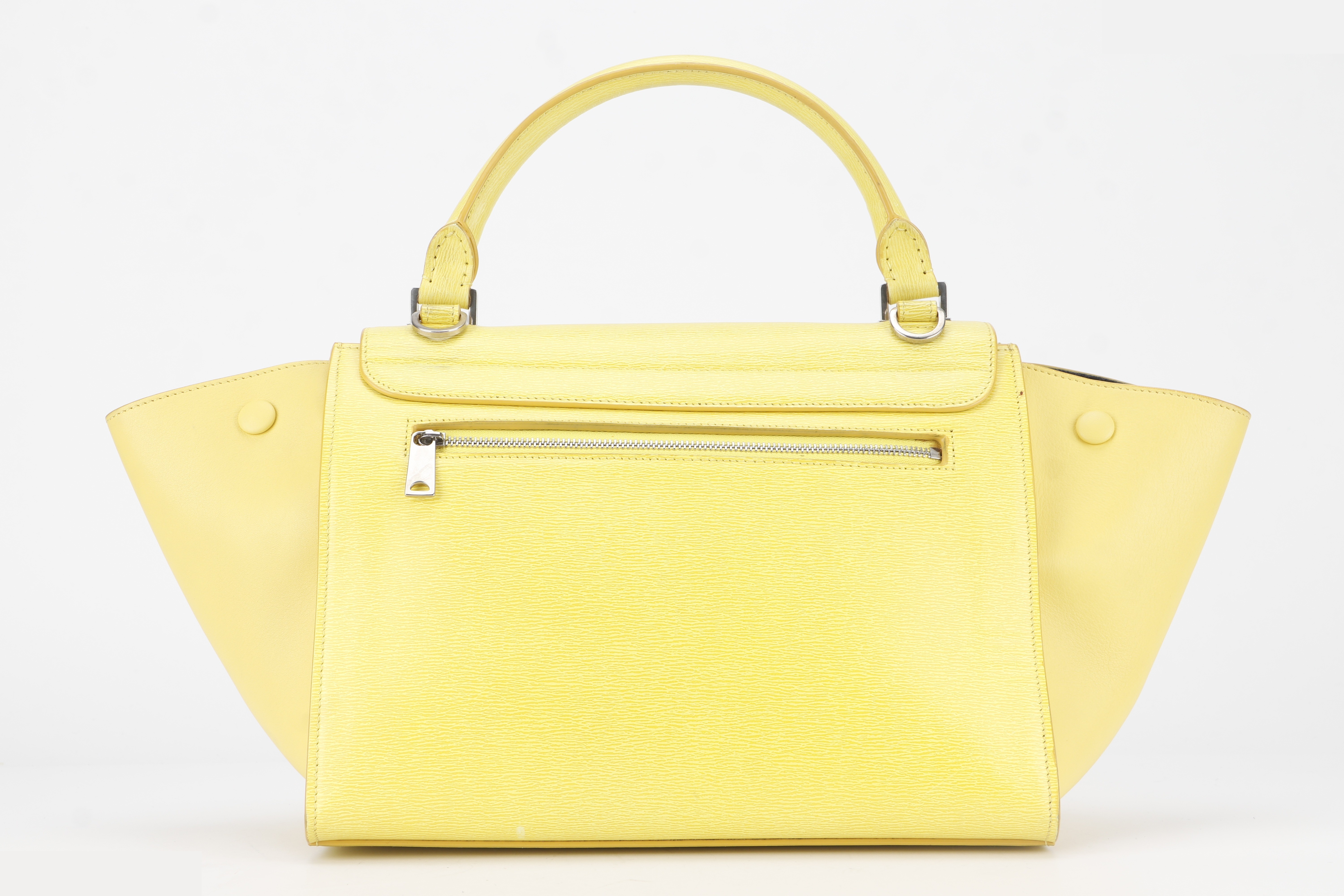 TRAPEZE SATCHEL YELLOW CALF SHW — view 2