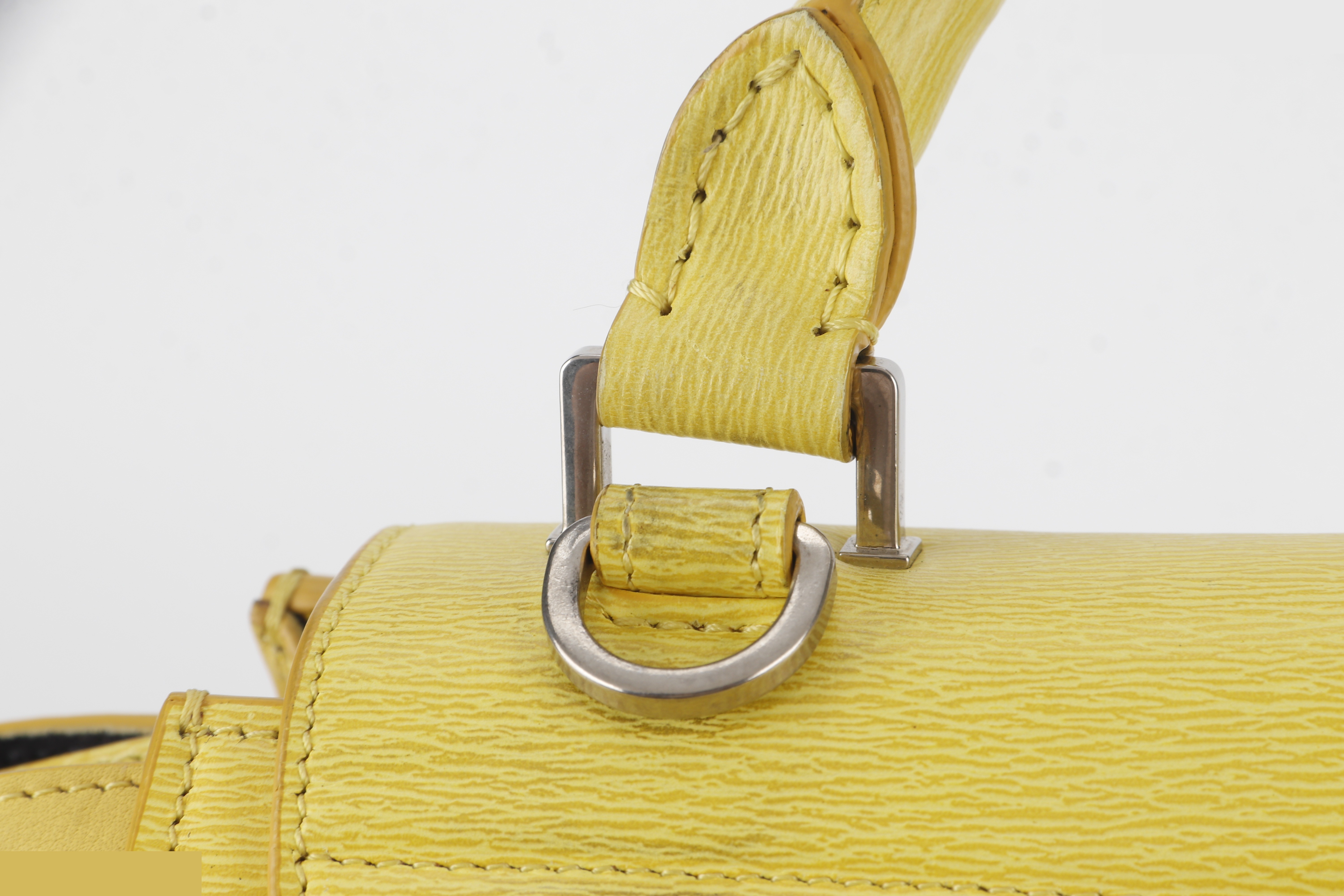 TRAPEZE SATCHEL YELLOW CALF SHW — view 4