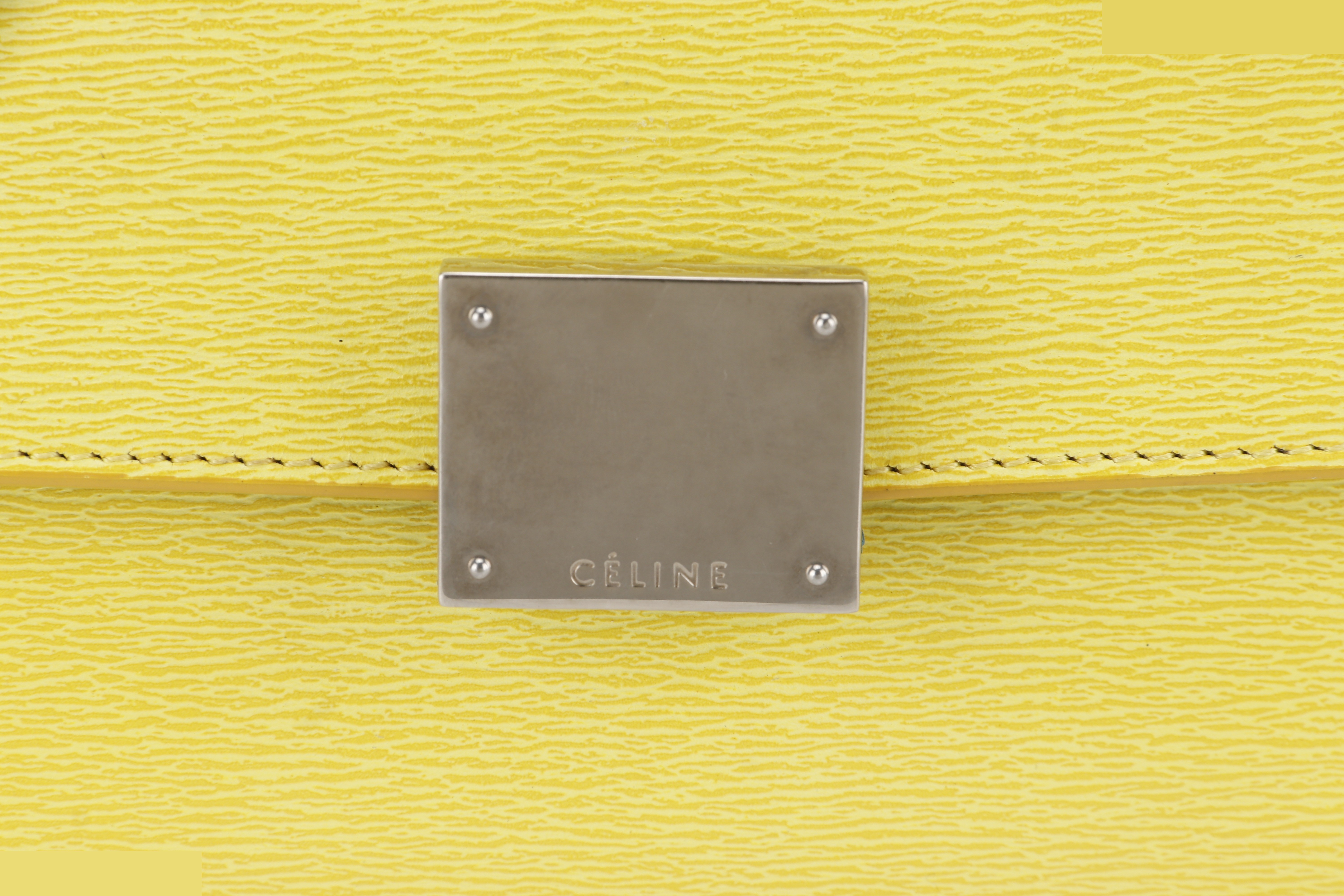 TRAPEZE SATCHEL YELLOW CALF SHW — view 5