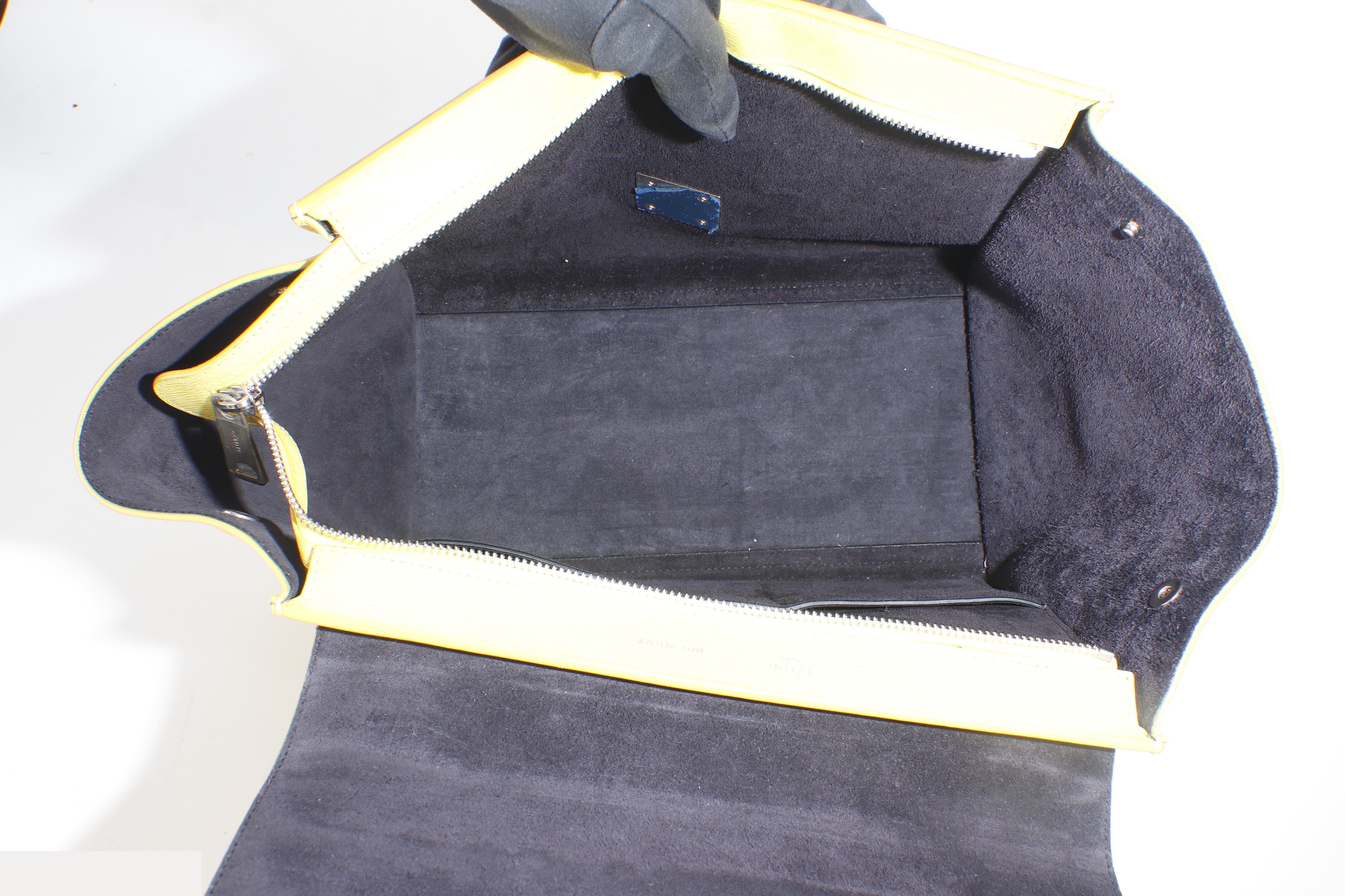 TRAPEZE SATCHEL YELLOW CALF SHW — view 10