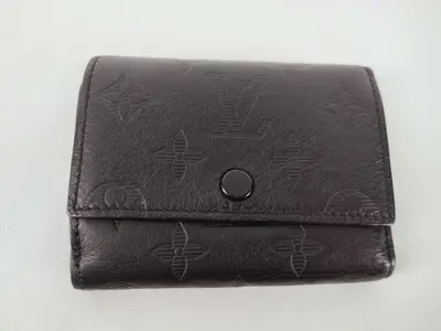 Monogram Louis Vuitton Monogram Shadow Victor Wallet Black Compact Wallet M12635 IC Wallet