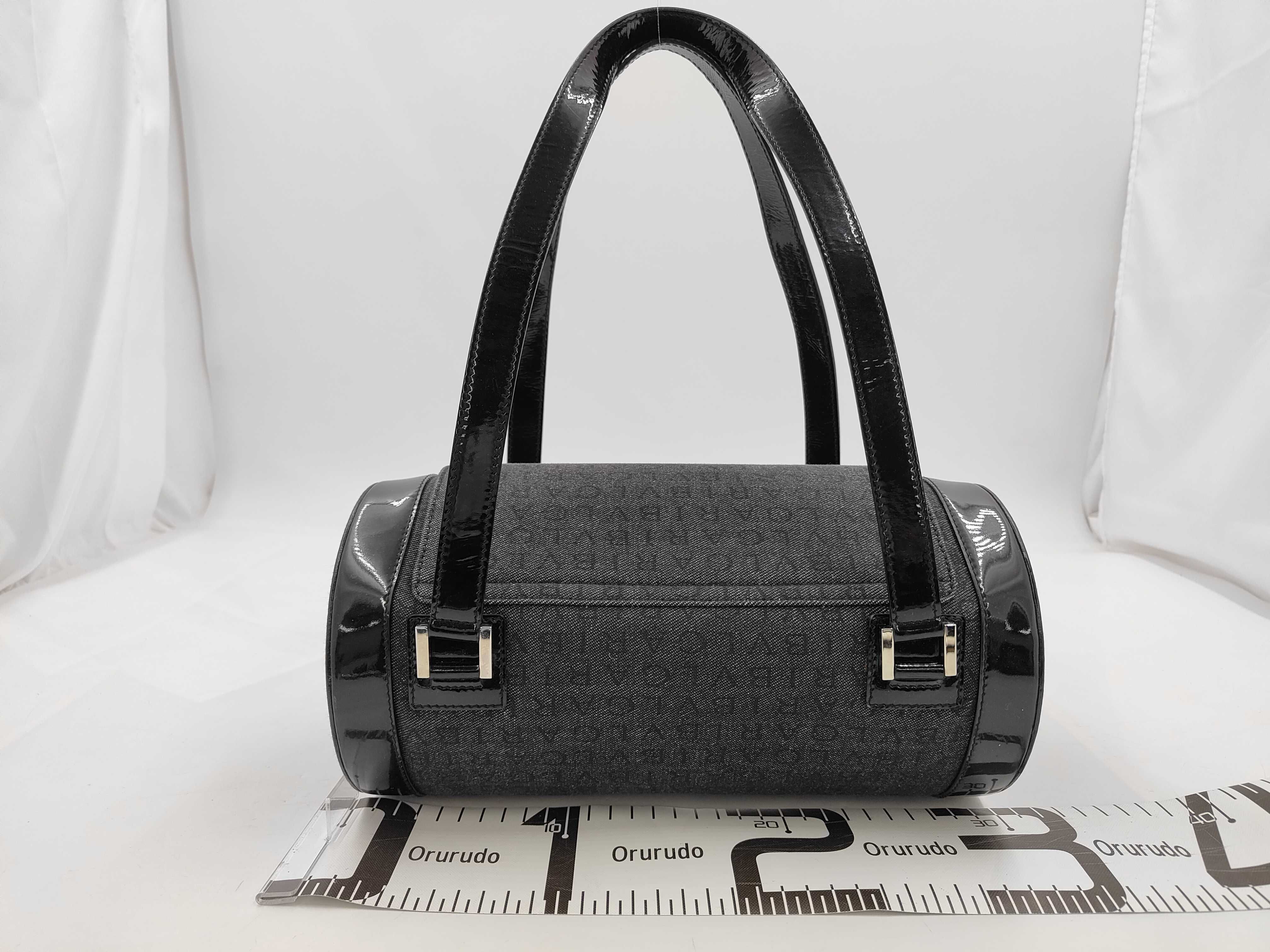 Bulgari cylindrical black denim B.zero1 bag — view 2