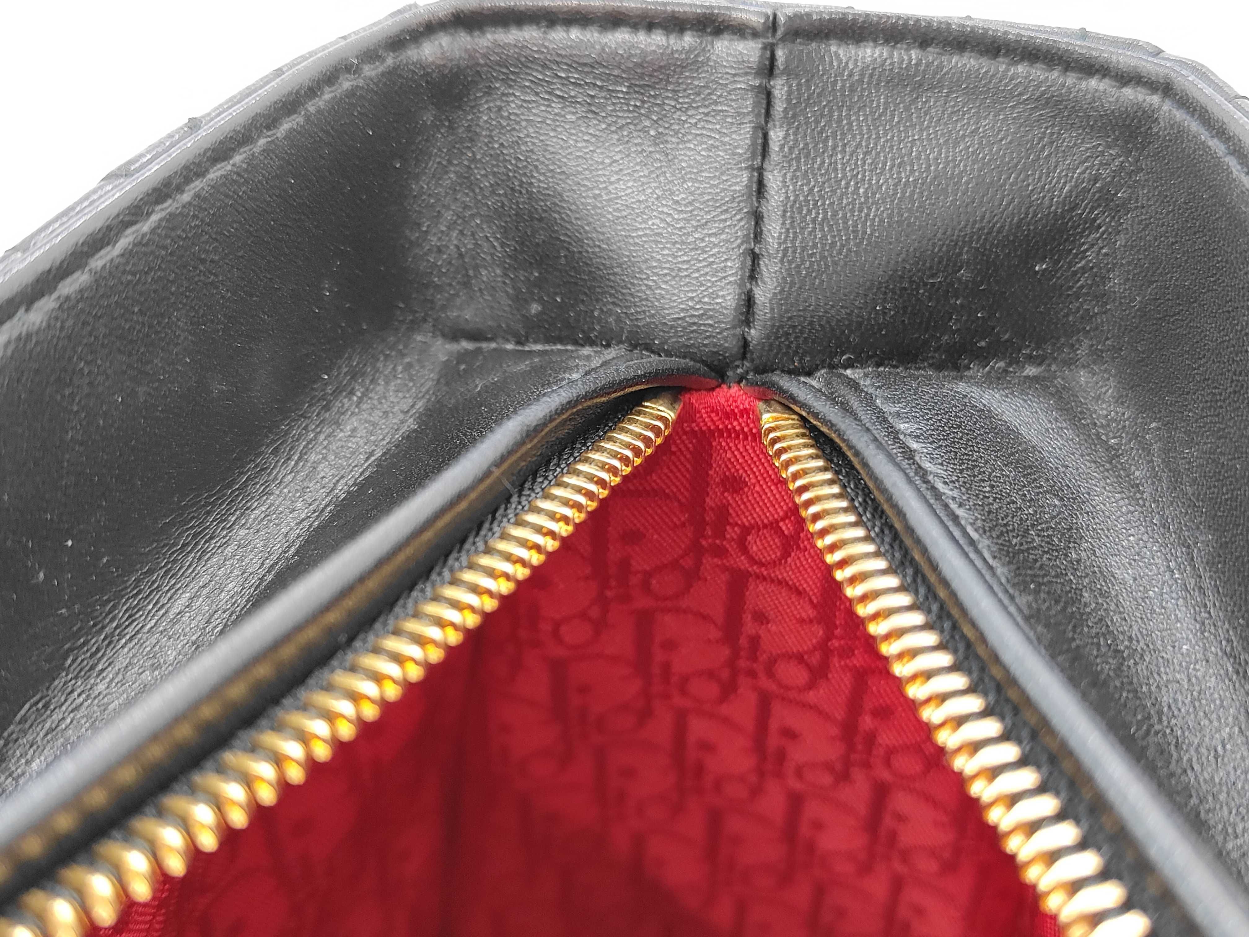 Lady Dior 2-way Shoulder Handbag with Black Gold Hardware — view 11