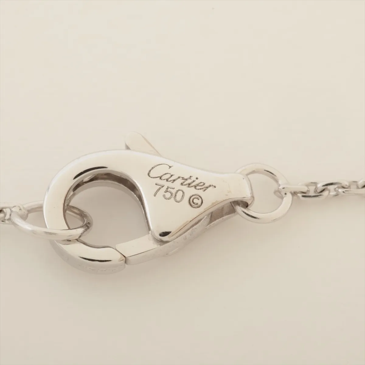 Trinity Diamond Necklace, 750 (WG) x Pd950 x Ceramic, 5.9g, SH9446, Top Row. — view 4