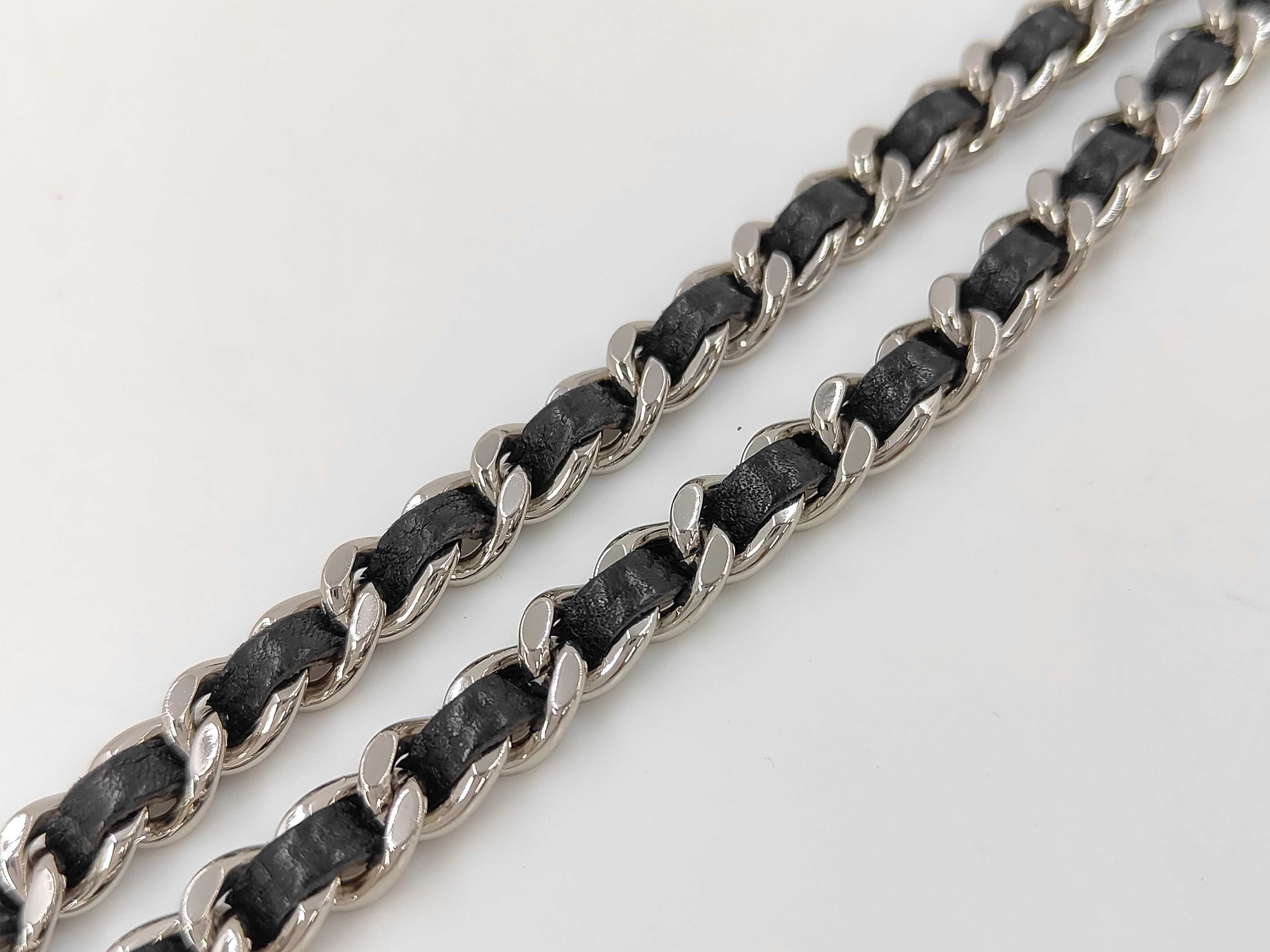 Matelassé Caviar Skin Chain Wallet, Black with Silver Hardware, Serial Number 15-series Shoulder Bag — view 6
