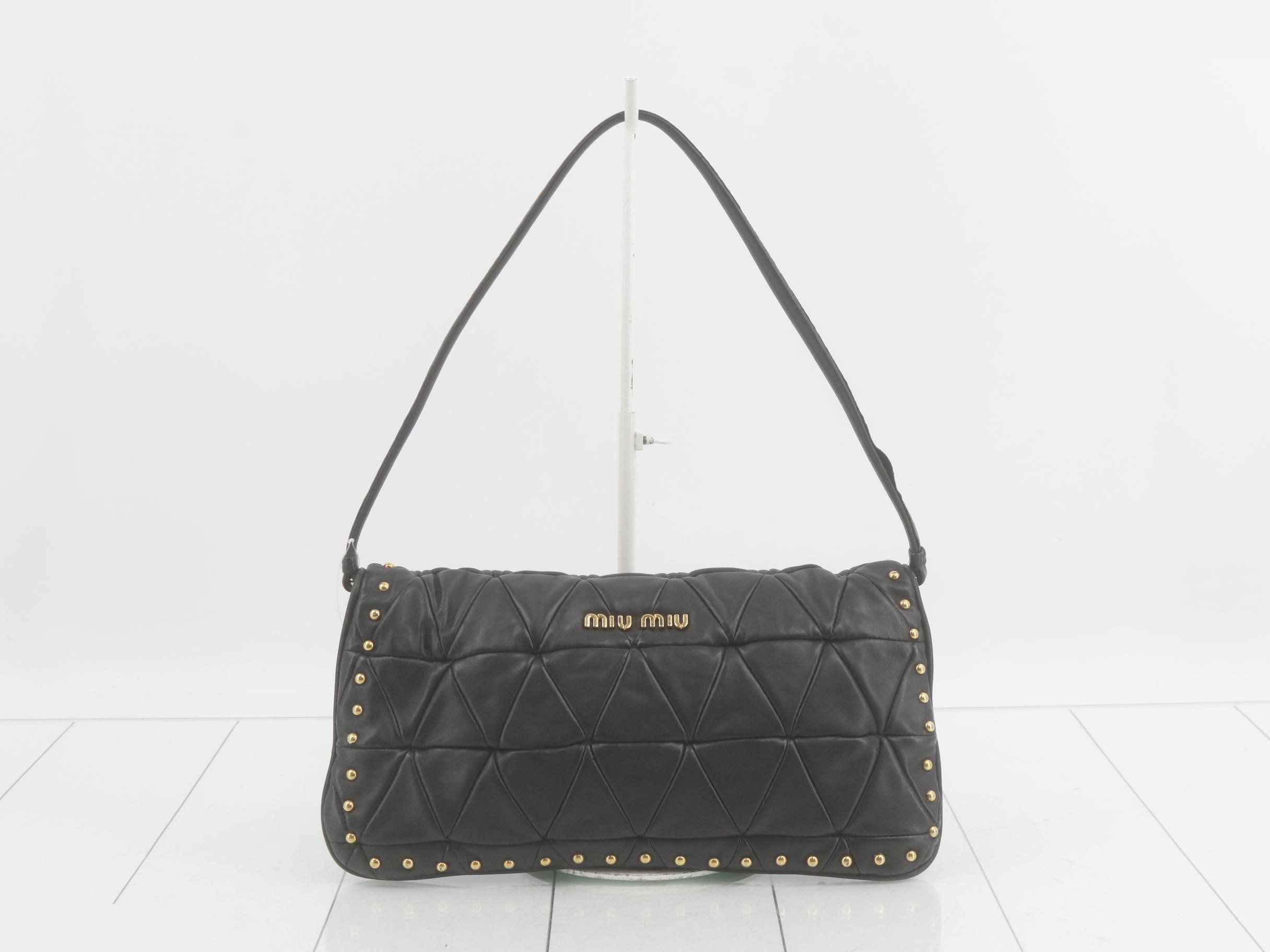 Leather studded one-shoulder bag — view 2