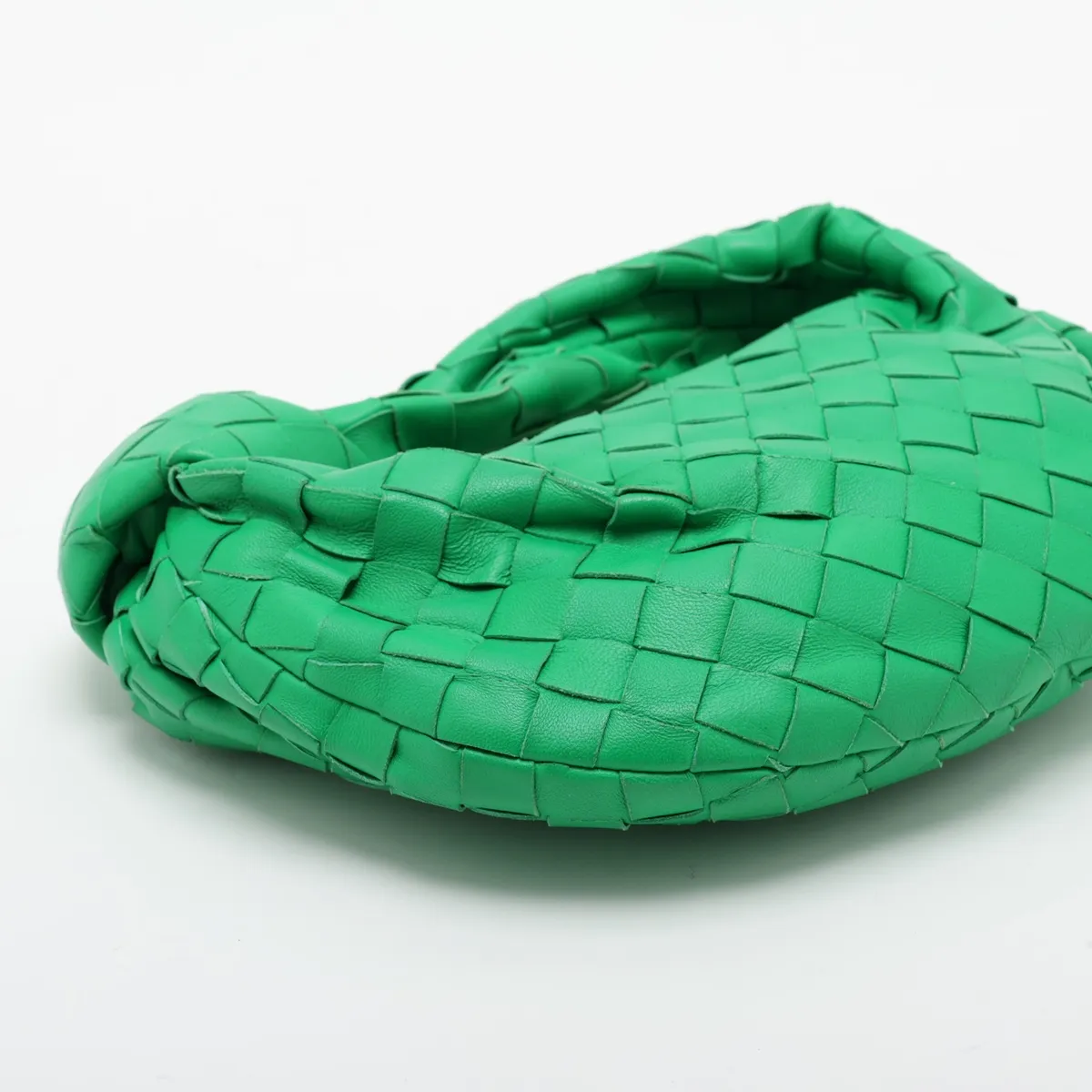 Intrecciato Mini Jodie Leather Handbag, Green — view 4